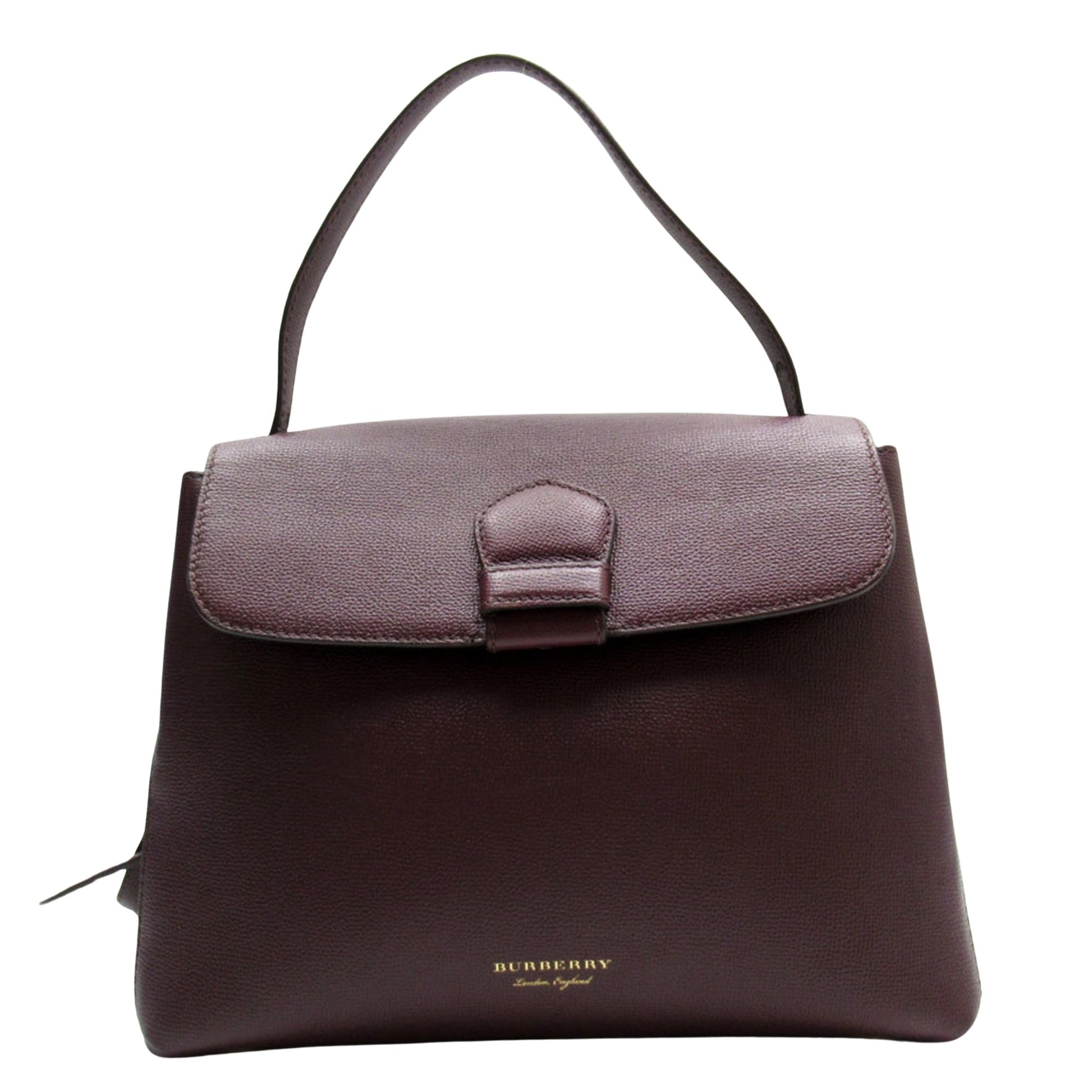 Burberry Burgundy Leather Handbag 