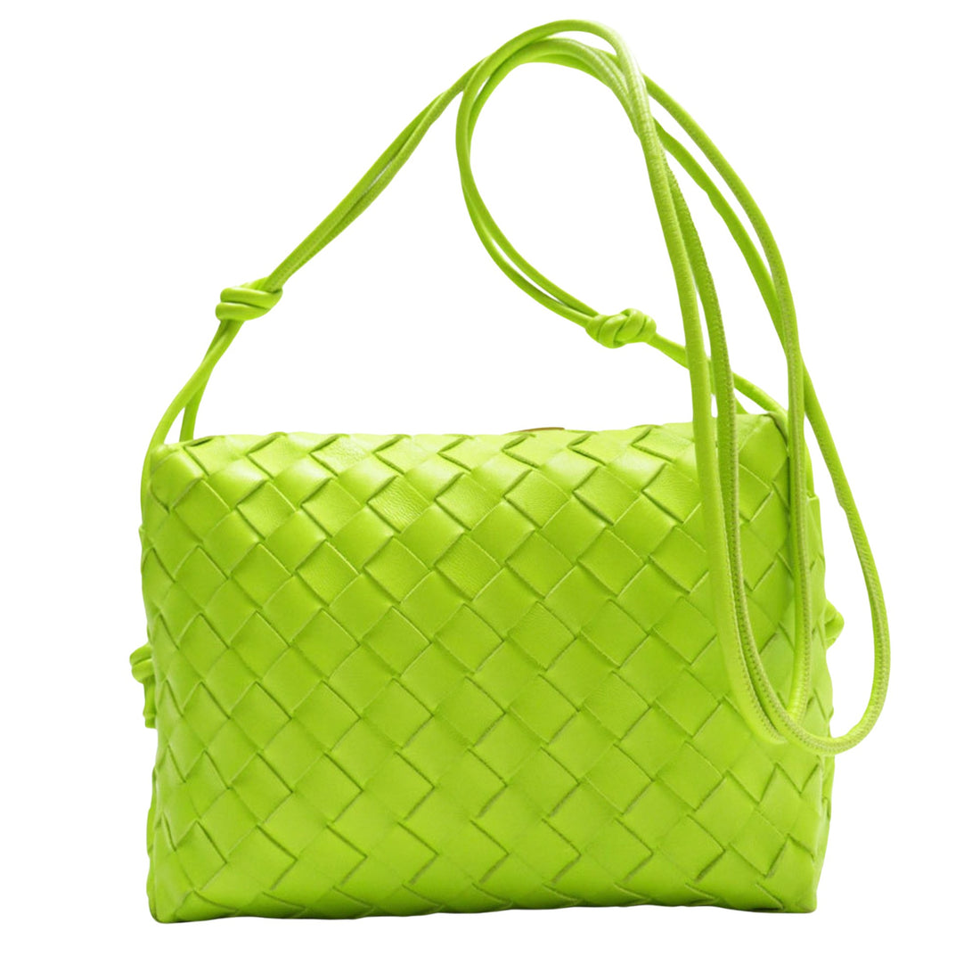 Bottega Veneta Loop Green Leather Shoulder Bag