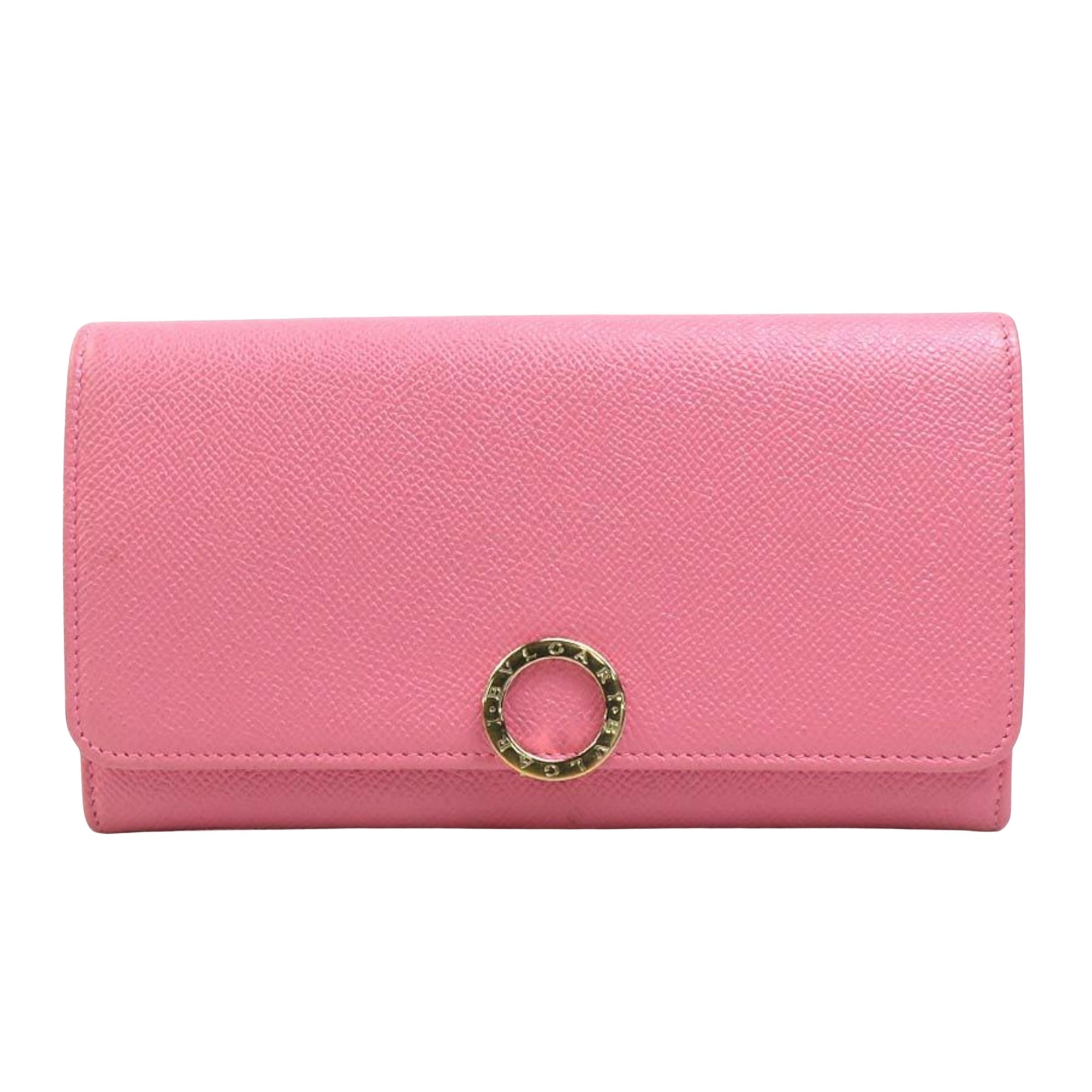 Bulgari Bvlgari bvlgari Pink Leather Wallet 