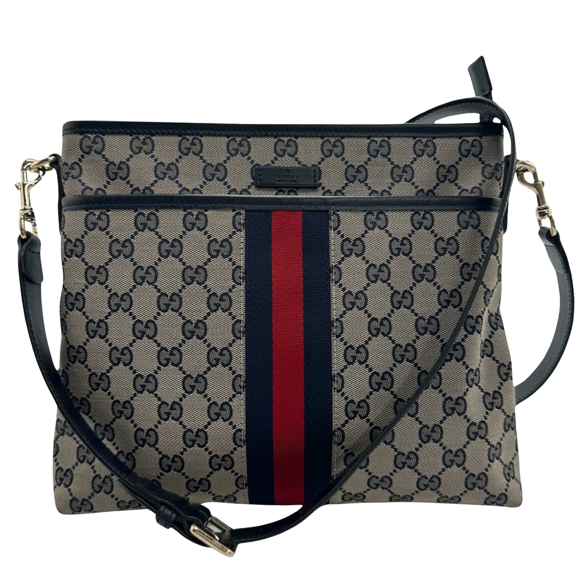 Gucci Ophidia Navy Canvas Shopper Bag