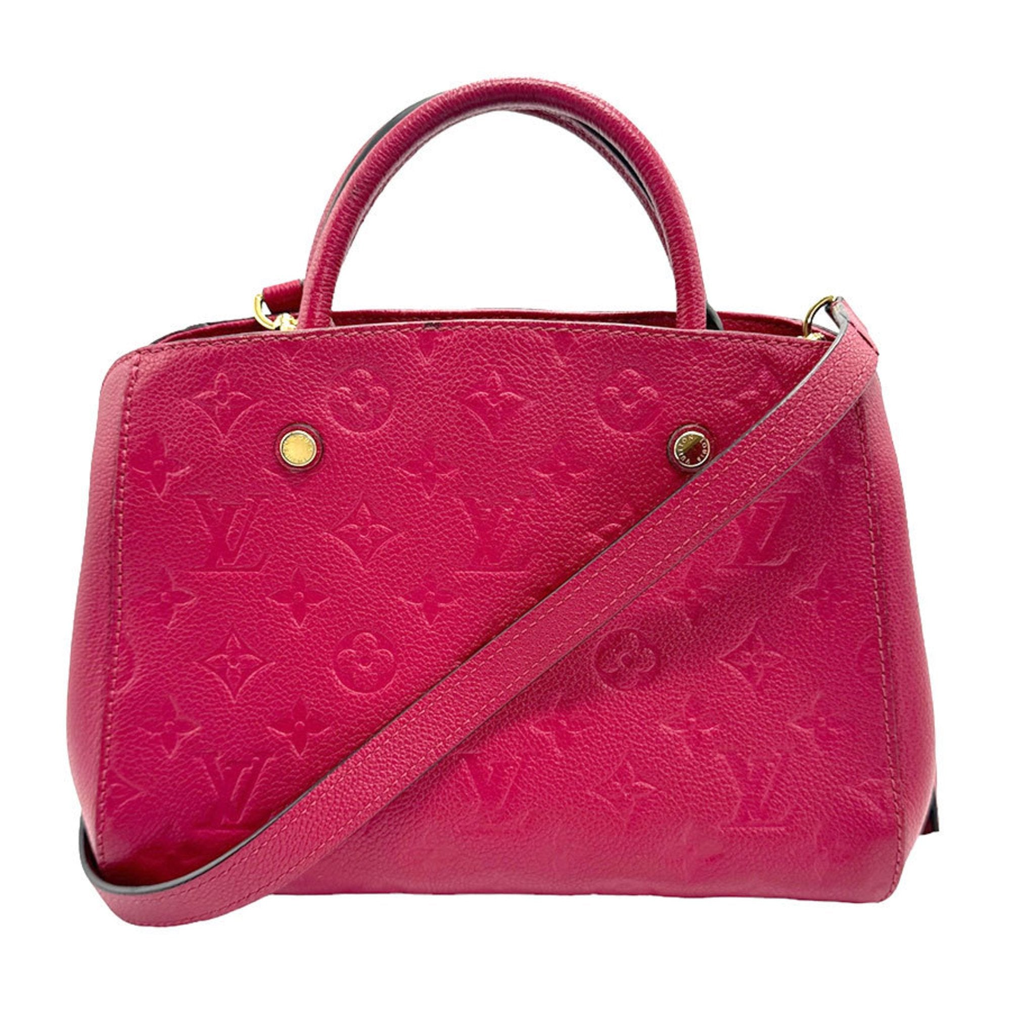 Louis Vuitton Montaigne Red Leather Shoulder Bag