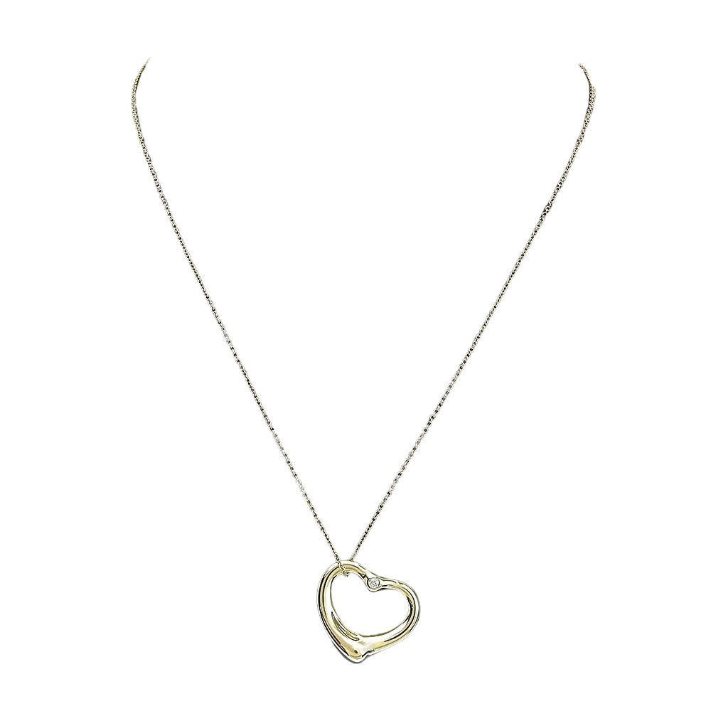 Tiffany & Co Open Heart Gold Yellow Gold Necklace 