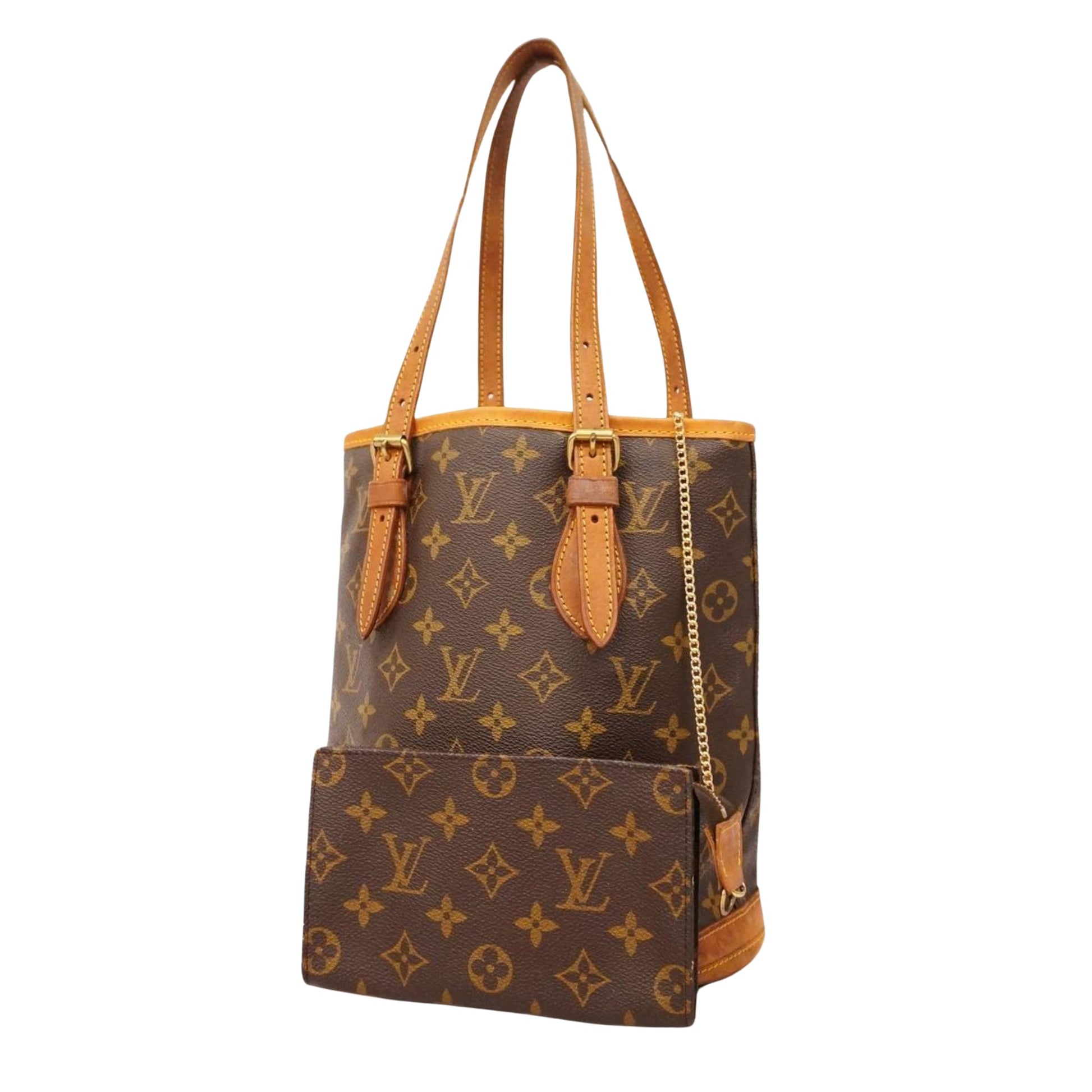 Louis Vuitton Bucket PM Brown Calfskin Tote Bag