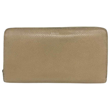 Céline Zip Around Beige Leather Wallet 