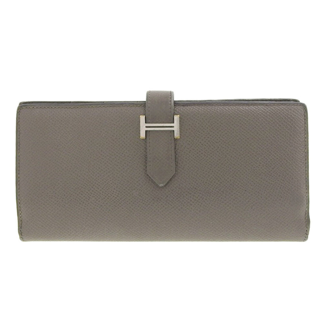 Hermès Béarn Grey Leather Wallet 