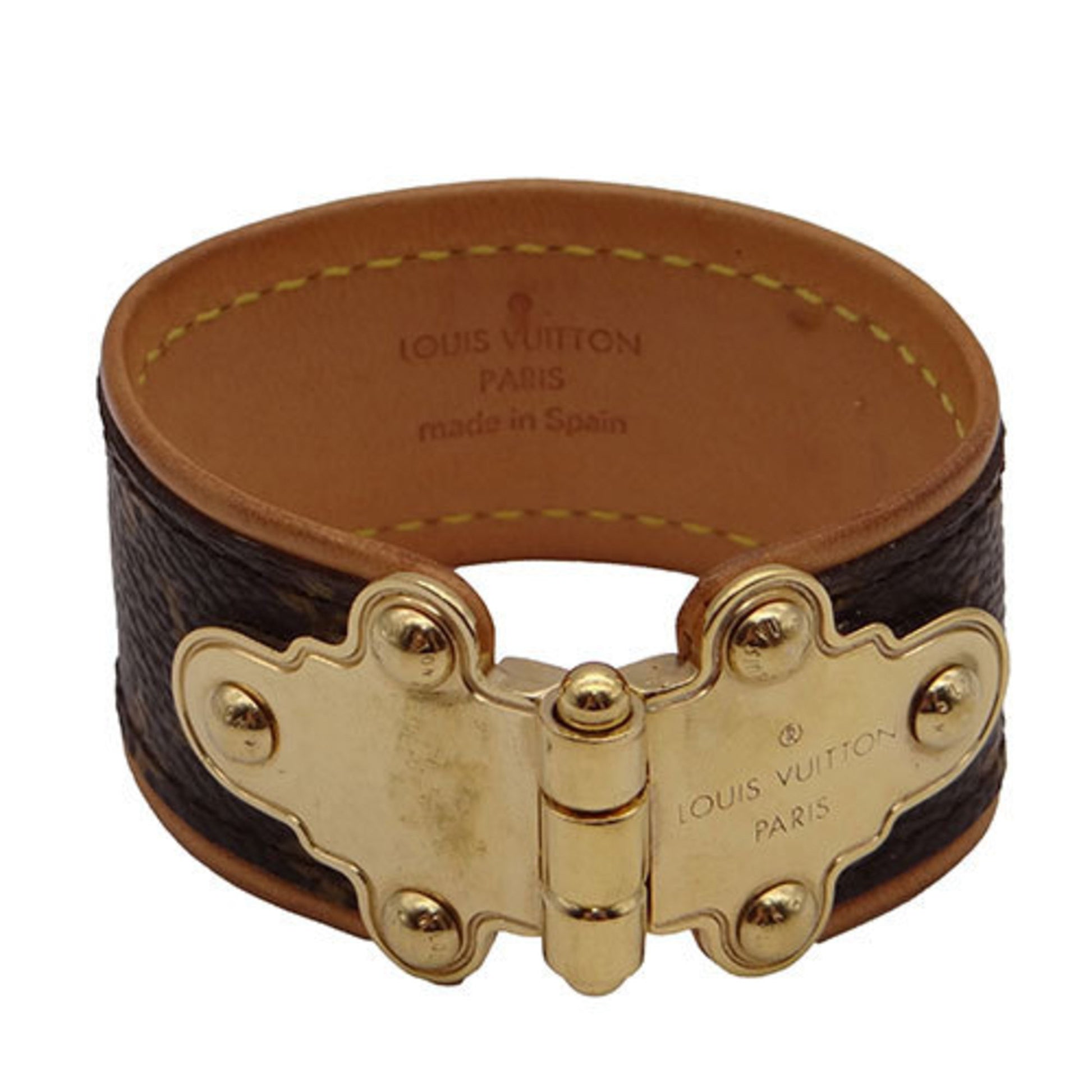 Louis Vuitton Manchette Save It. Brown Canvas Bracelet 