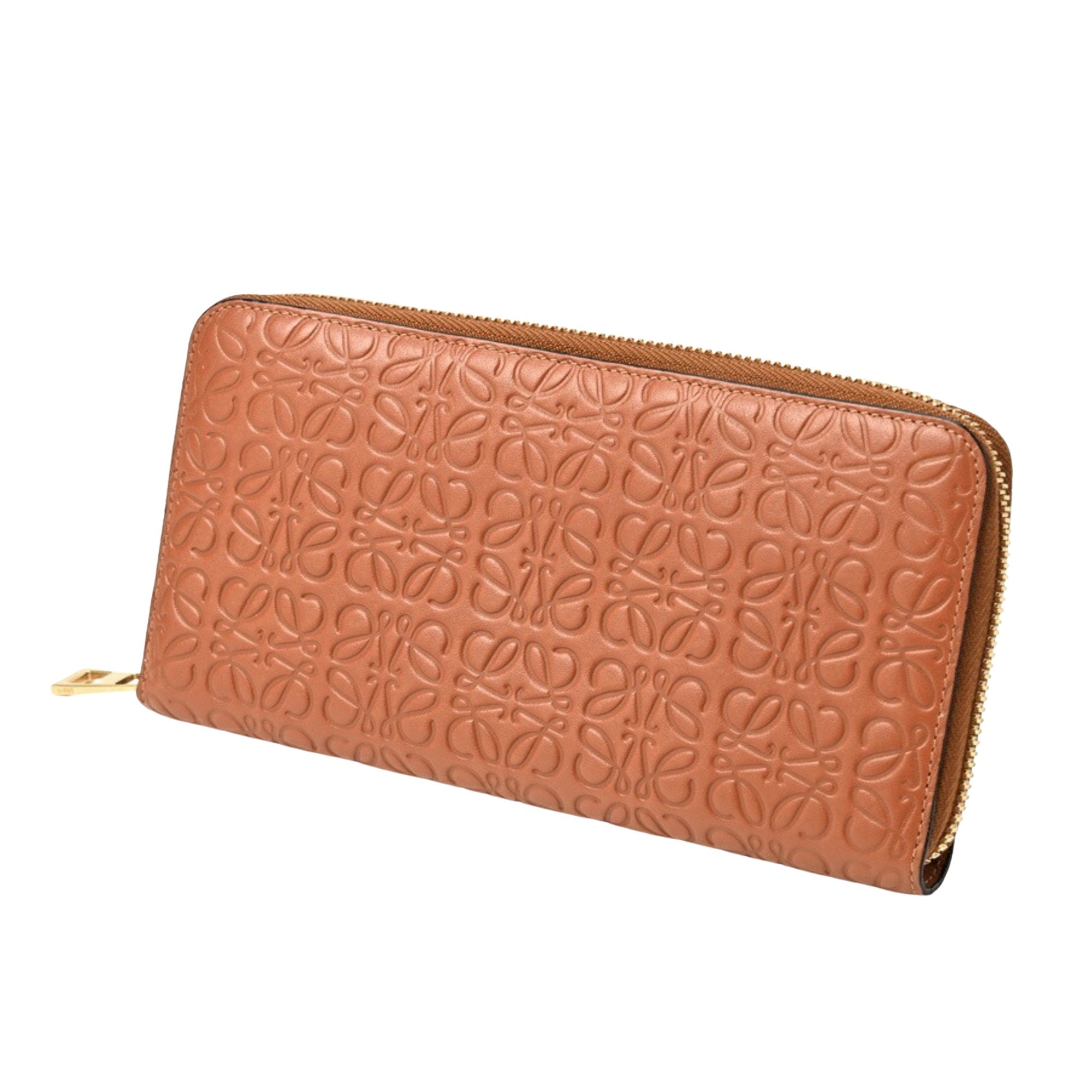 Loewe Zip Around Wallet Camel Leather Wallet 