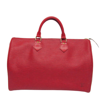 Louis Vuitton Speedy 35 Red Leather Handbag 