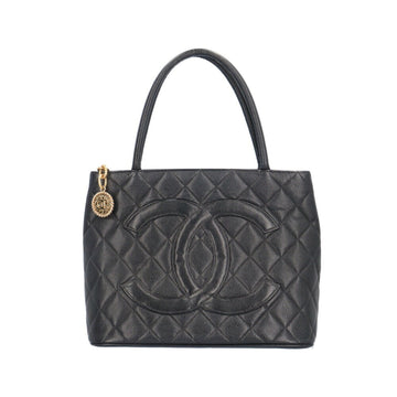 Chanel Medaillon Black Leather Tote Bag