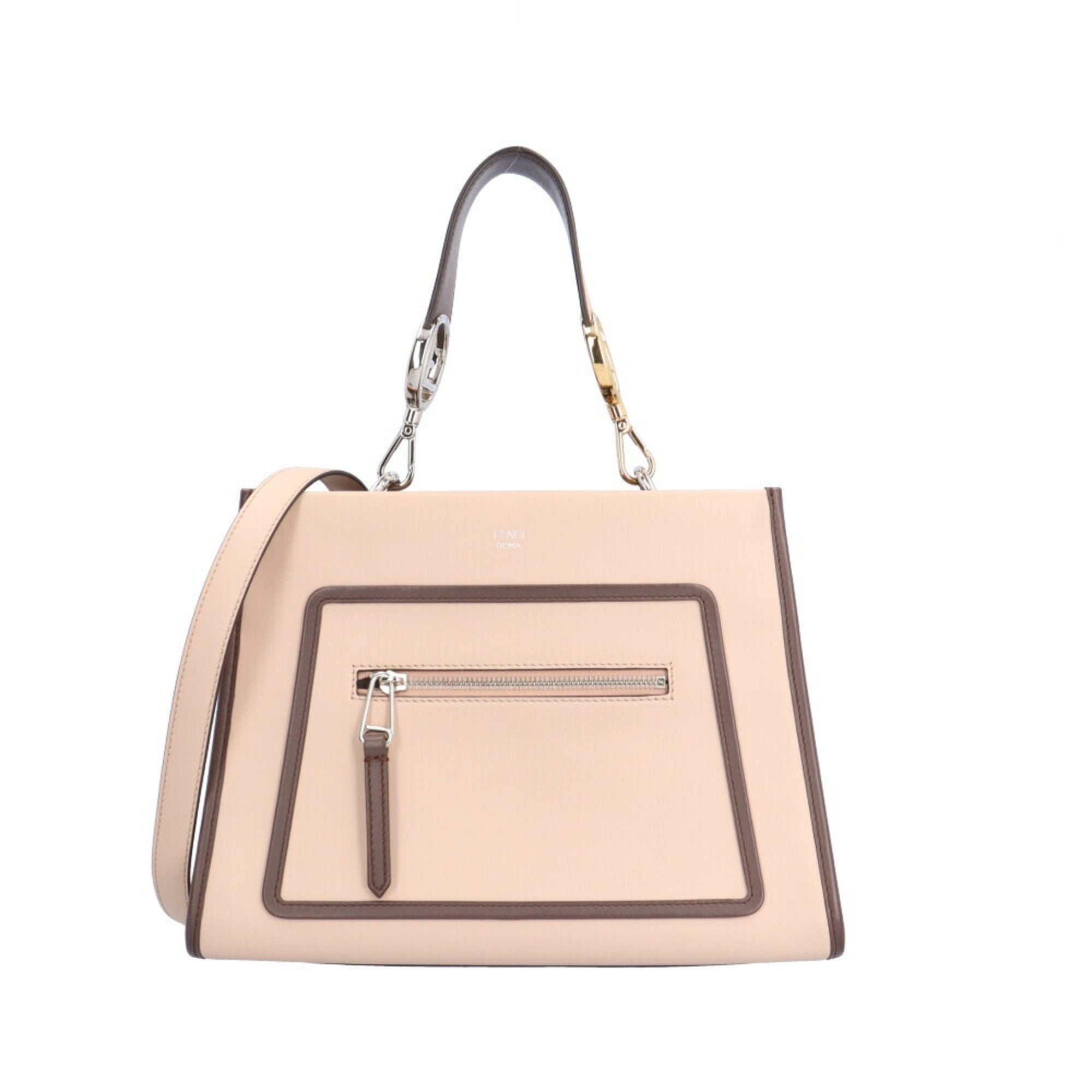 Fendi Runaway Pink Leather Shoulder Bag