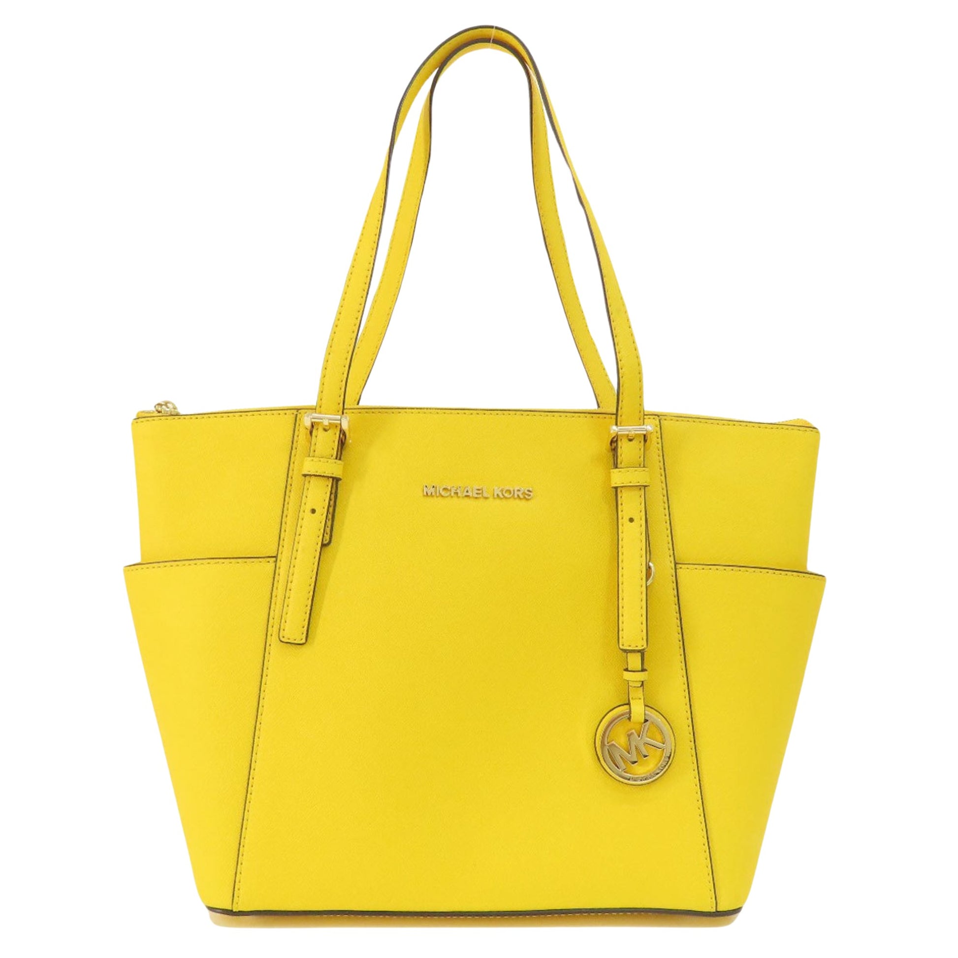 Michael Kors Jet set Yellow Leather Tote Bag