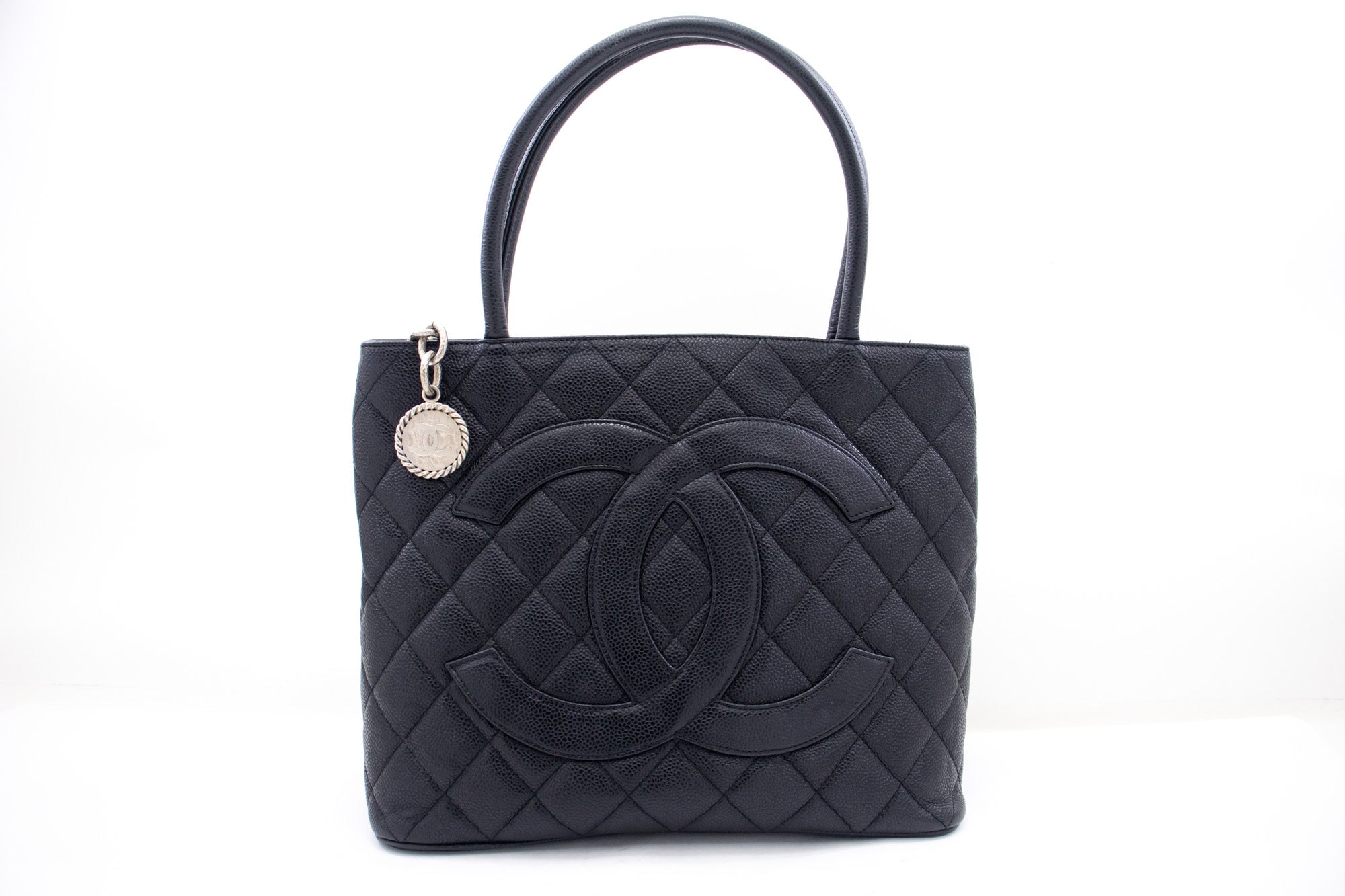 Chanel Medaillon Black Calfskin Tote Bag