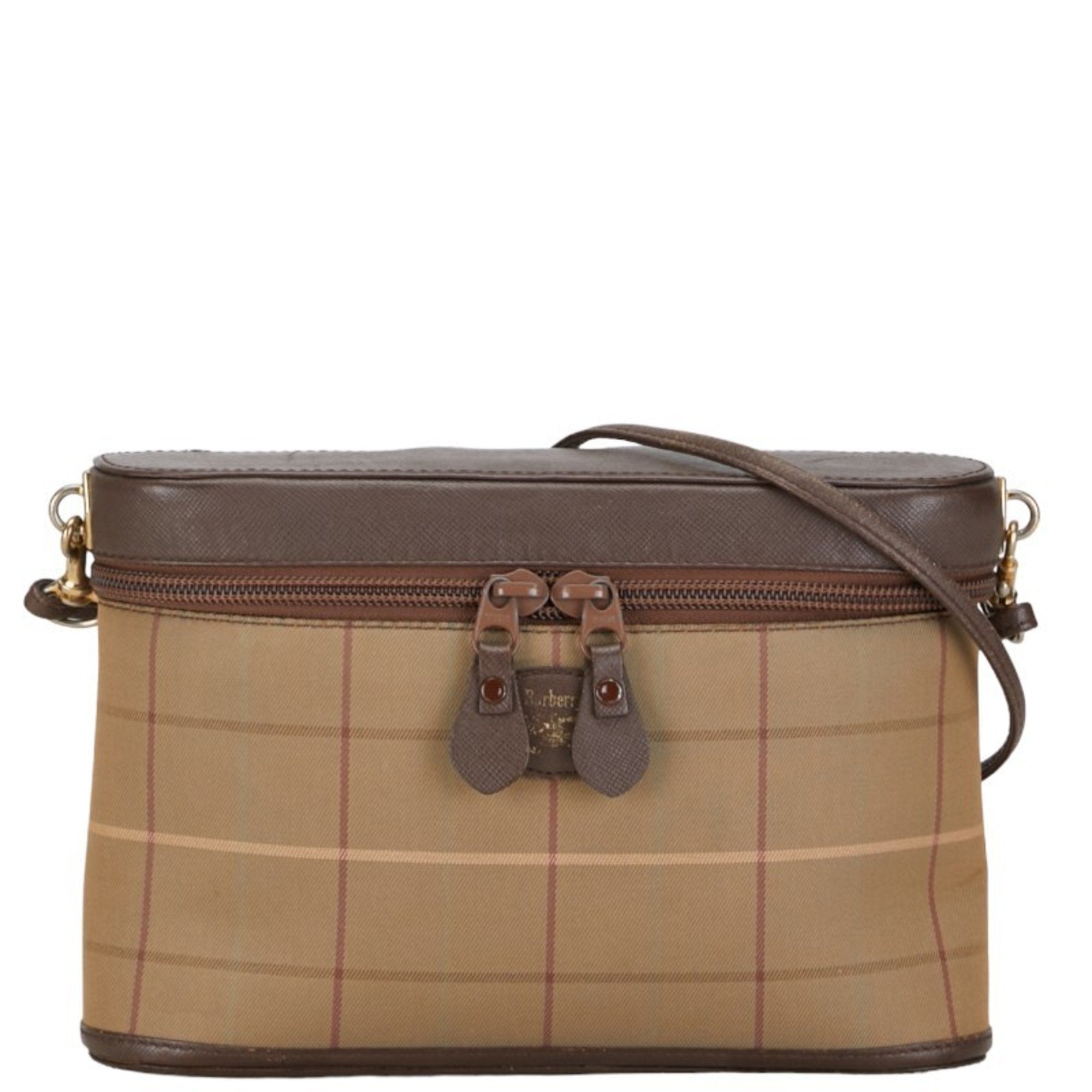 Burberry Nova Check Brown Canvas Shoulder Bag