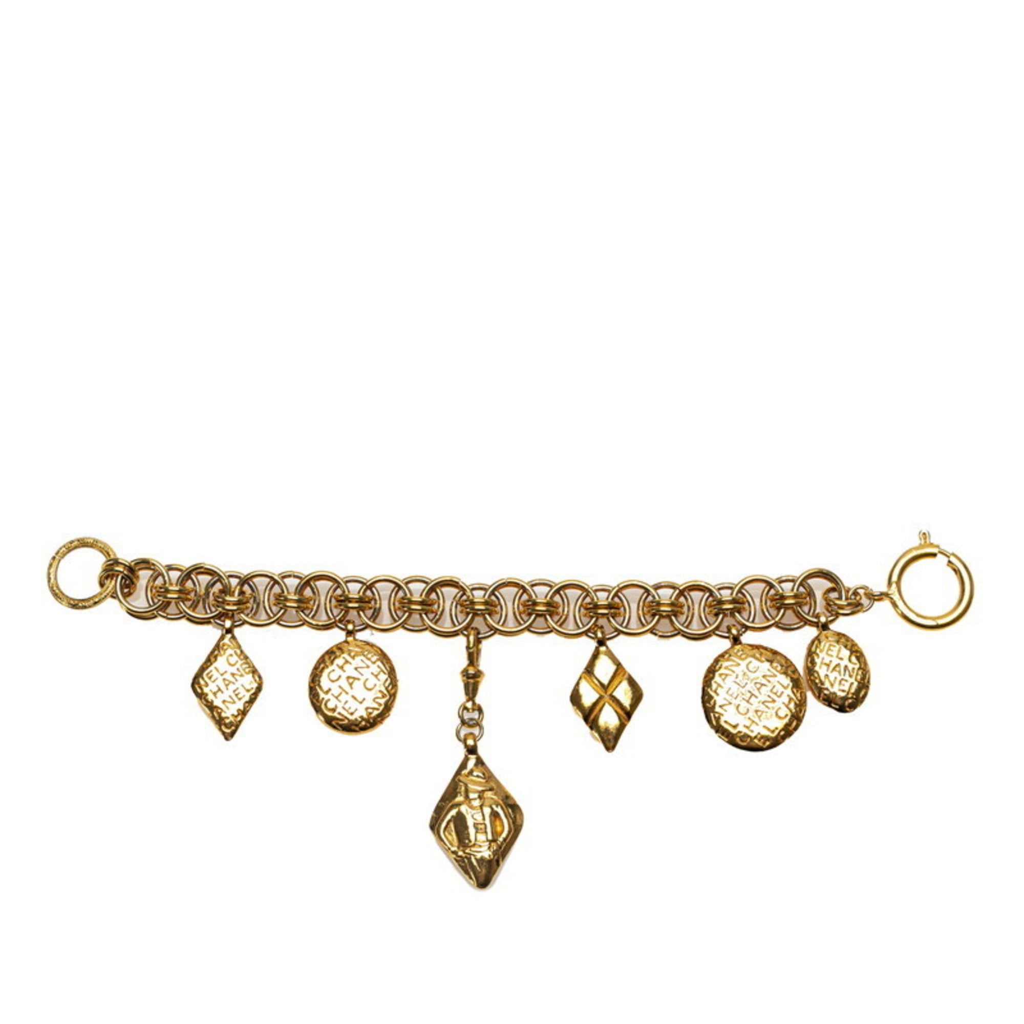 Chanel Loving heart Gold Metal Bracelet 