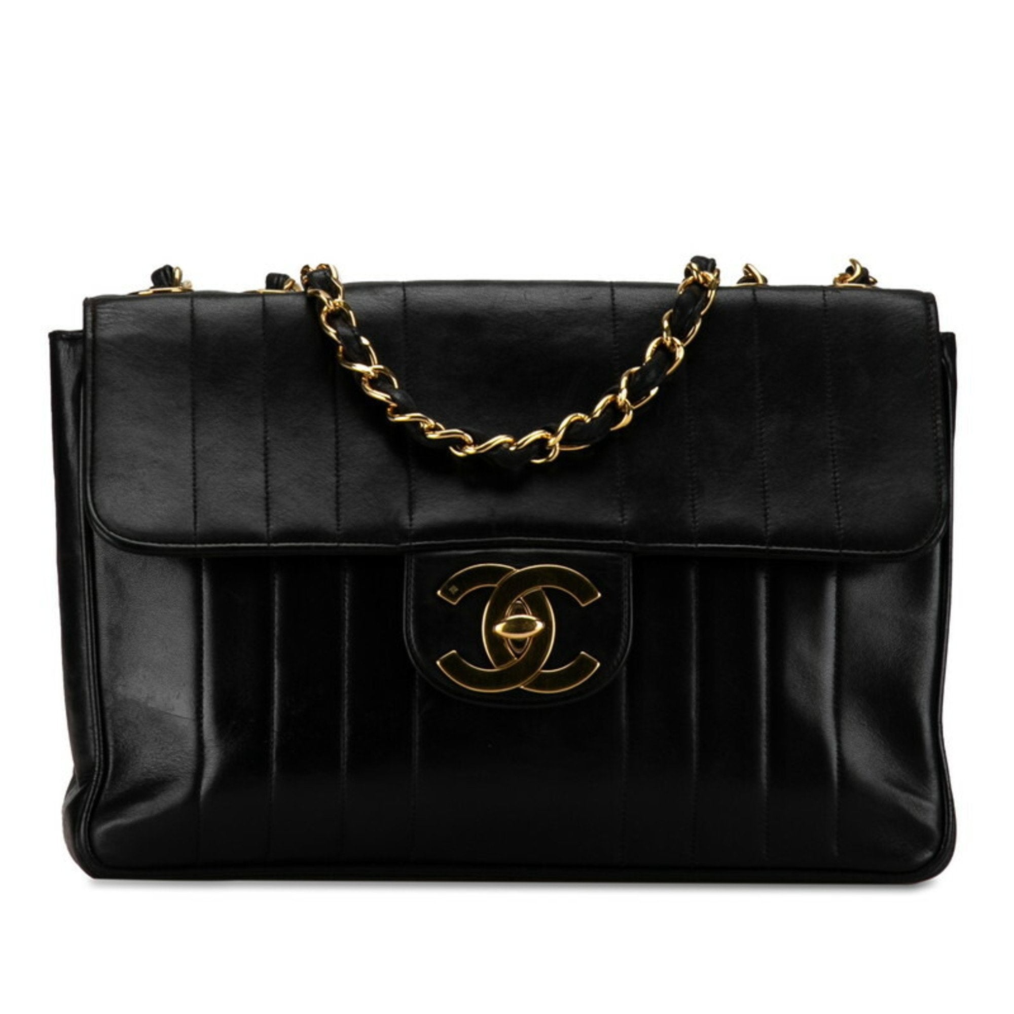 Chanel Coco Mark Black Leather Shoulder Bag