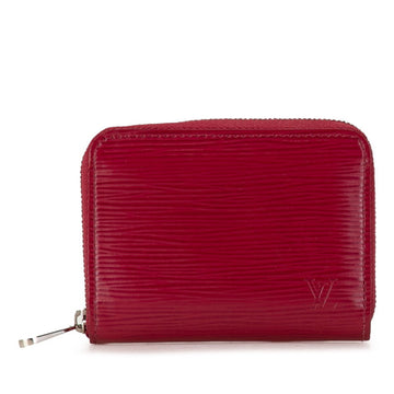 Louis Vuitton Porte monnaie Zippy Red Leather Wallet 