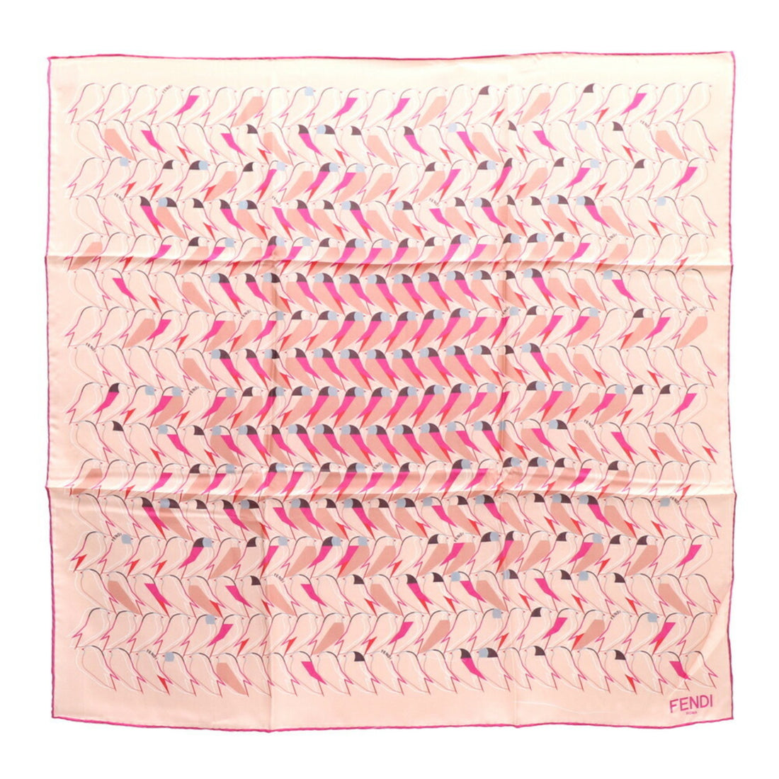 Fendi Pink Silk Scarf 