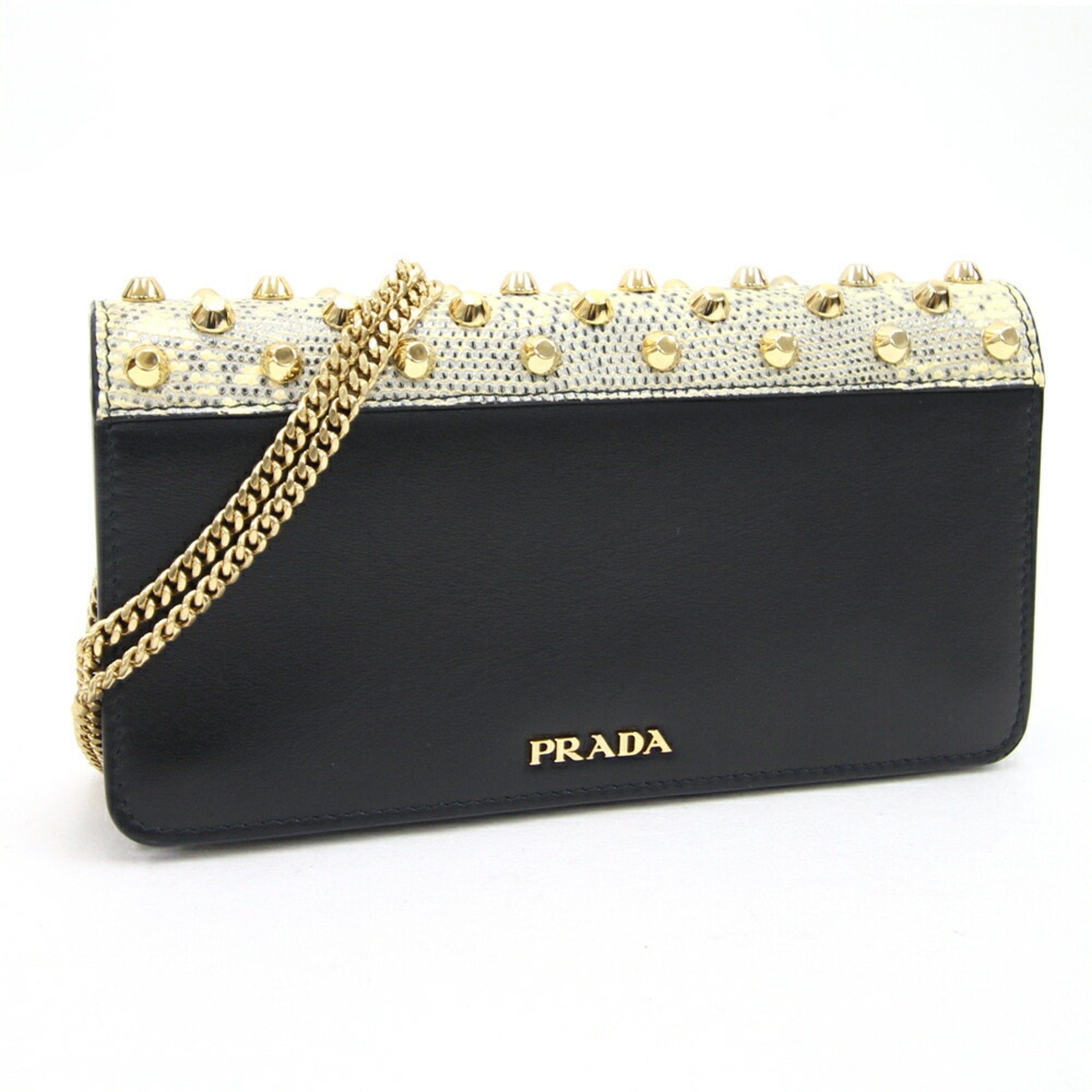 Prada Alma Black Leather Shoulder Bag