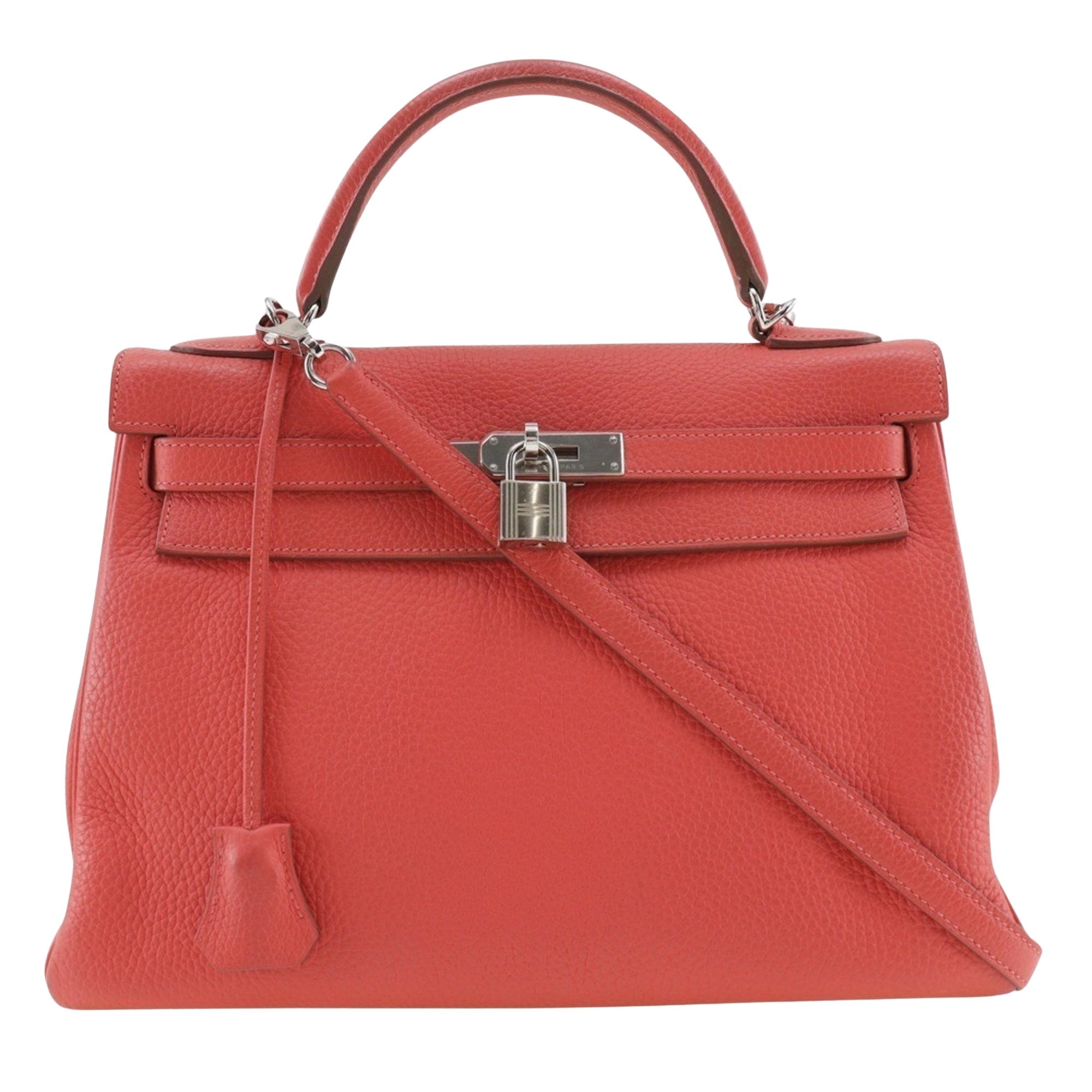 Hermès Kelly 32 Pink Leather Handbag 