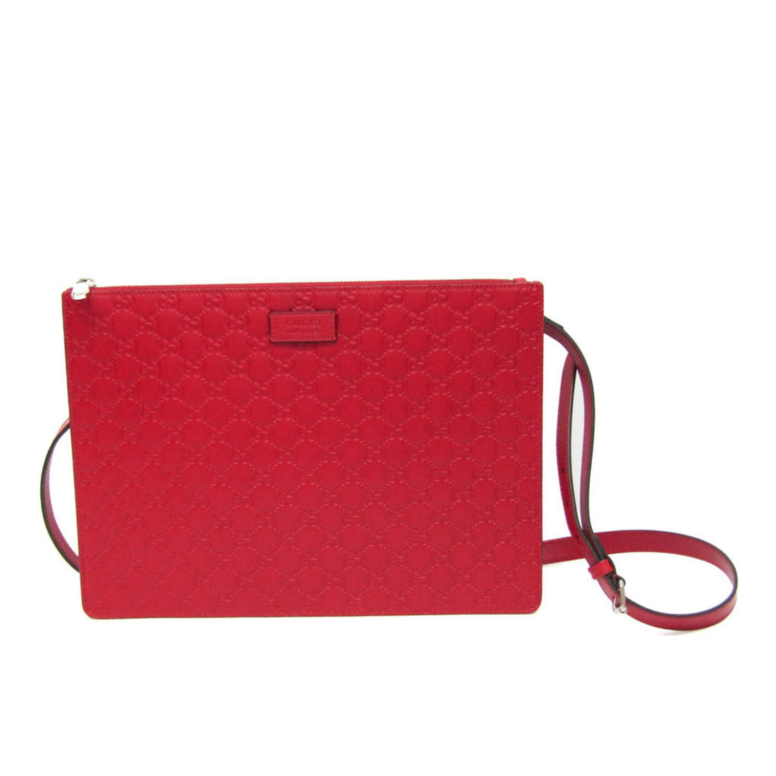 Gucci Guccissima Red Leather Shoulder Bag