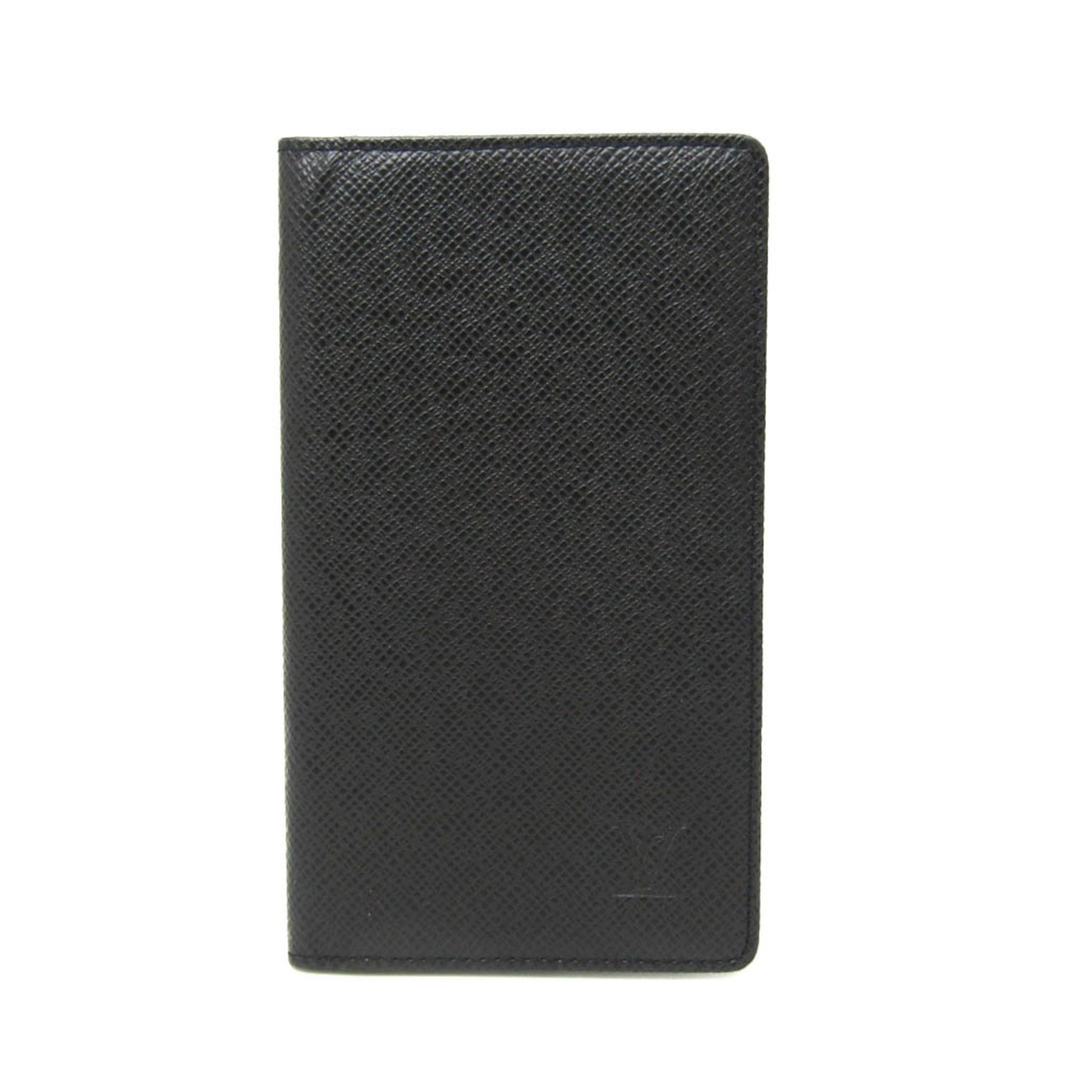 Louis Vuitton Agenda de Poche Black Leather Wallet 