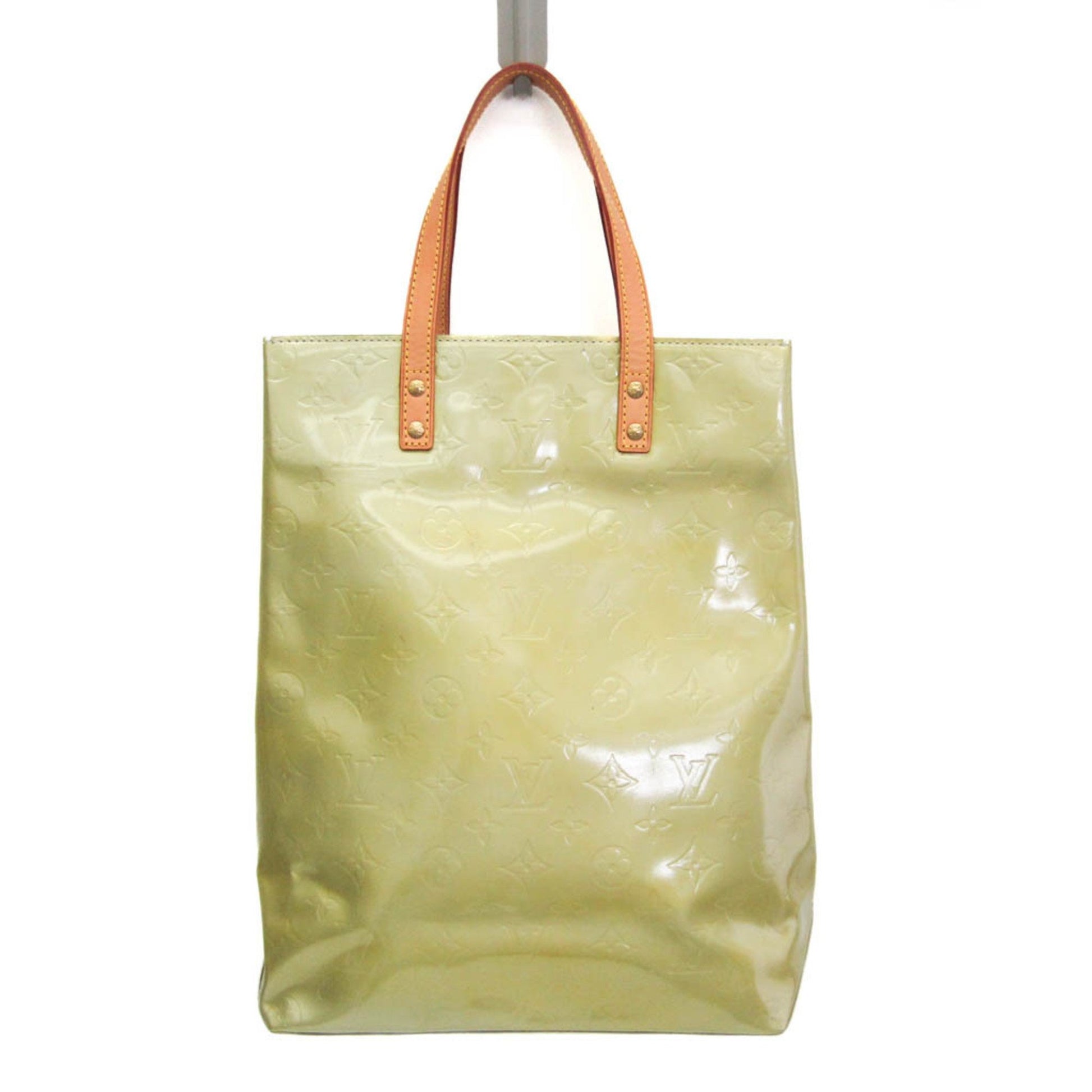 Louis Vuitton Reade Green Patent Leather Tote Bag