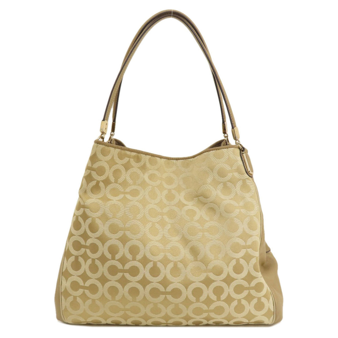 Coach Madison Gold Canvas Tote Bag