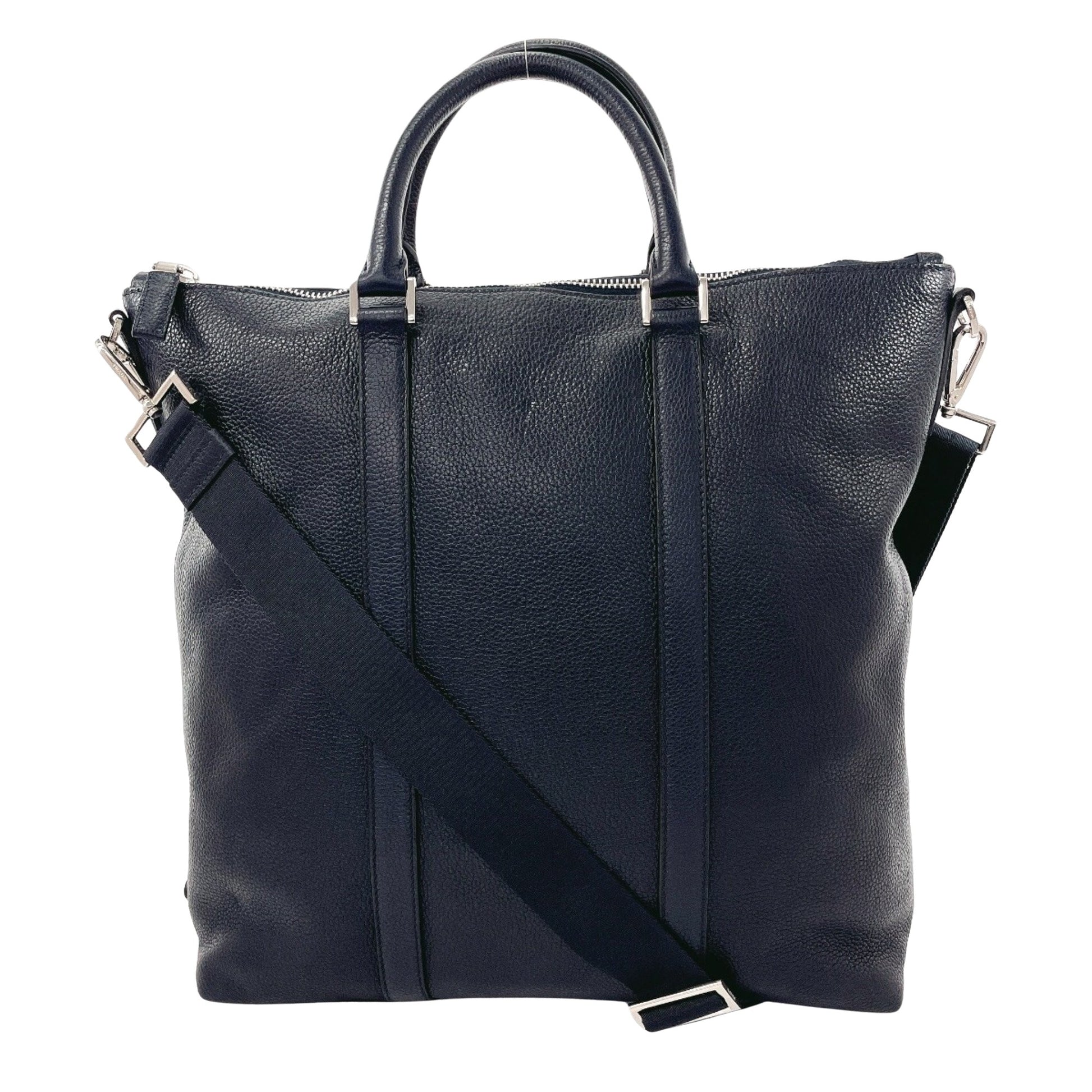 Prada Saffiano Navy Leather Handbag 