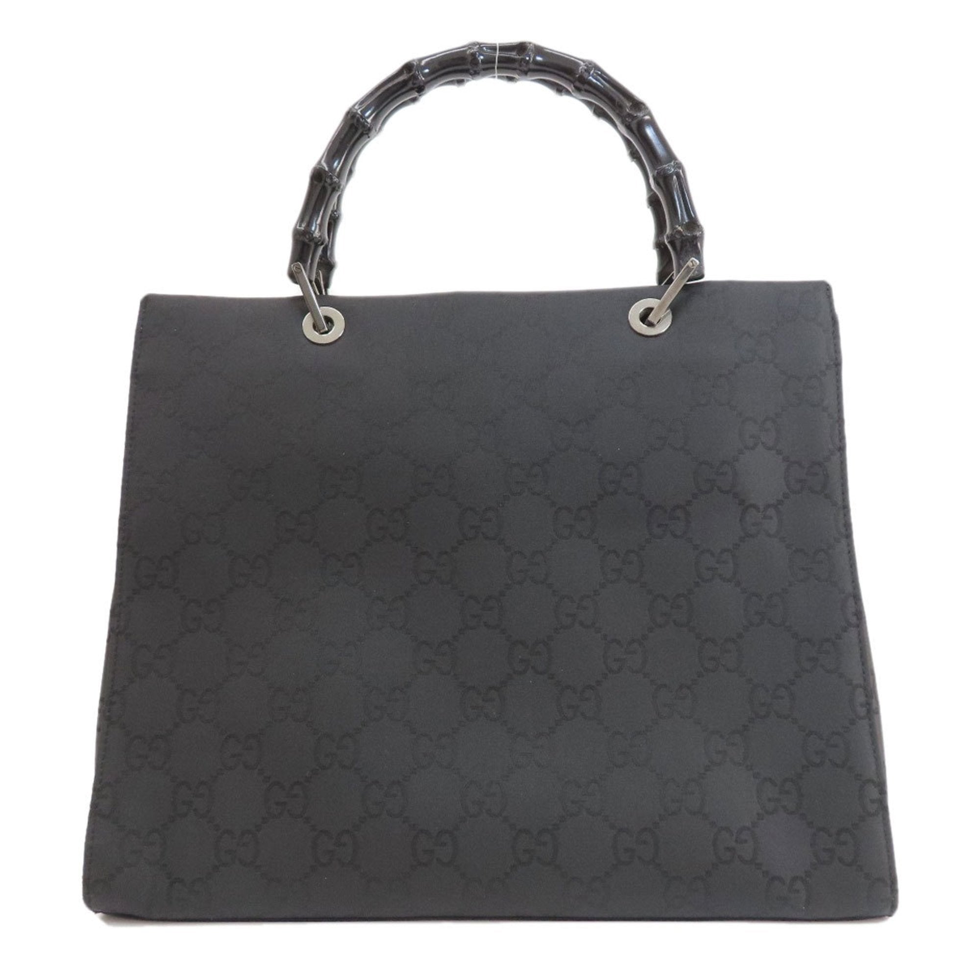 Gucci Bamboo Black Fur Tote Bag