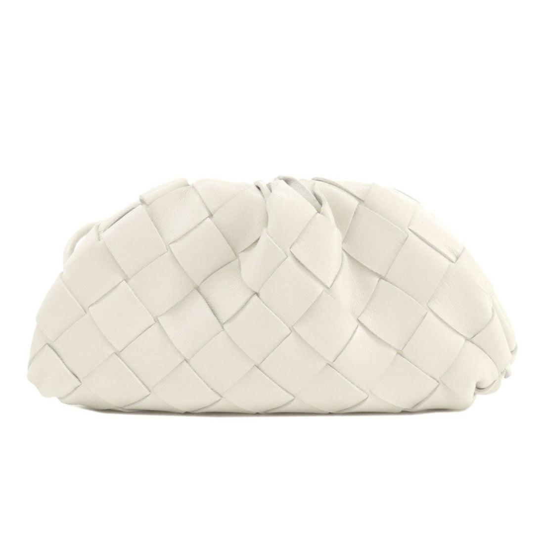 Bottega Veneta The pouch White Leather Clutch Bag