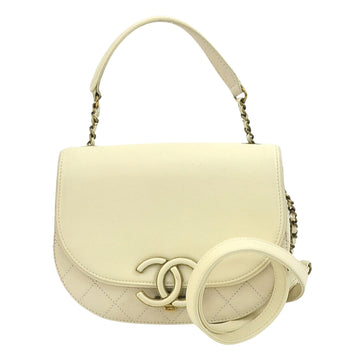 Chanel Coco Curve Beige Leather Shoulder Bag