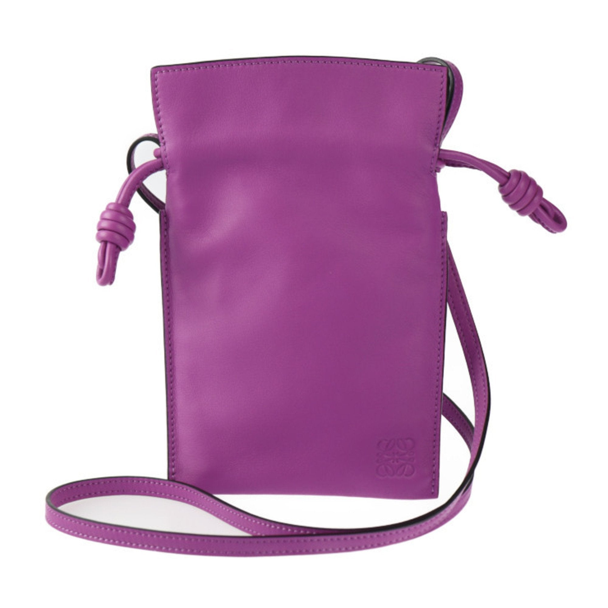 Loewe Flamenco Purple Leather Shoulder Bag