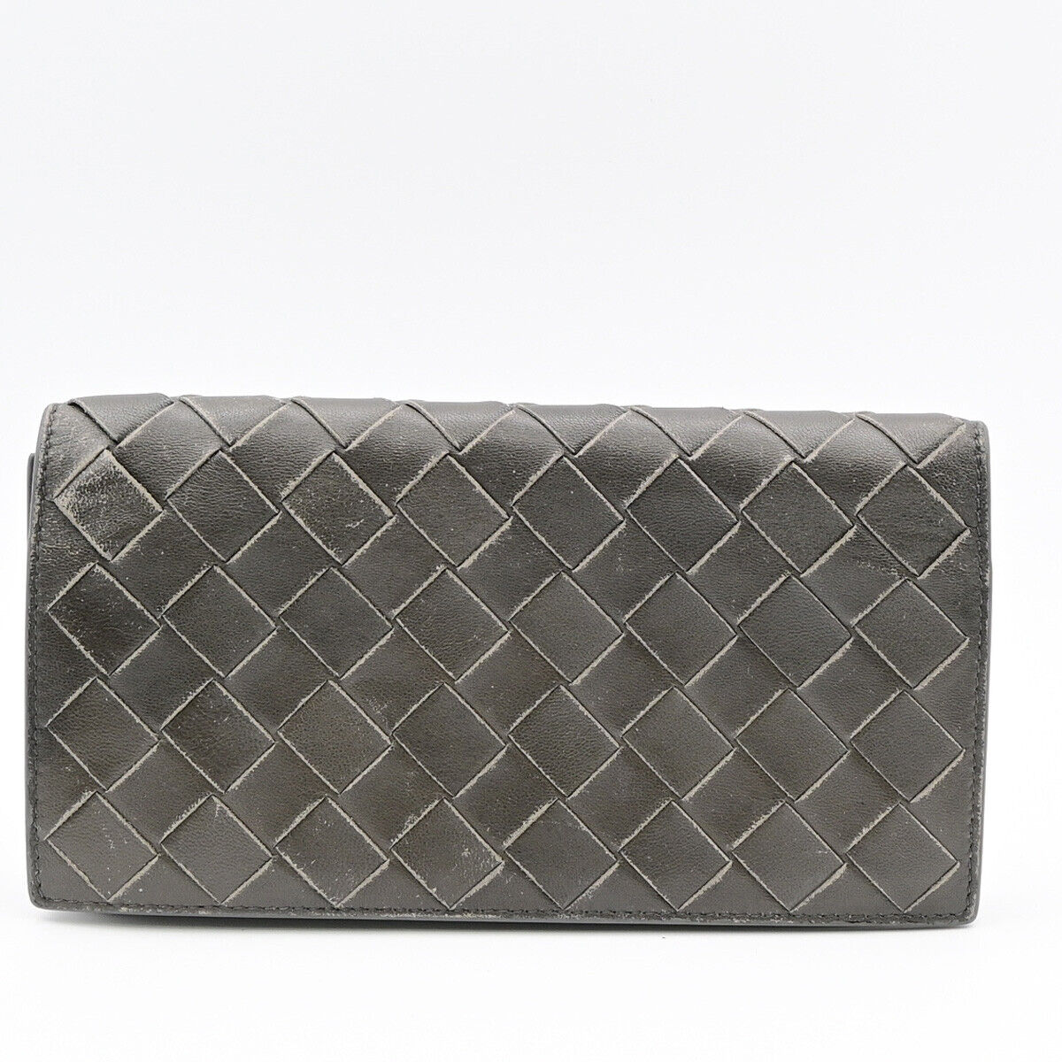 Bottega Veneta Grey Leather Wallet 