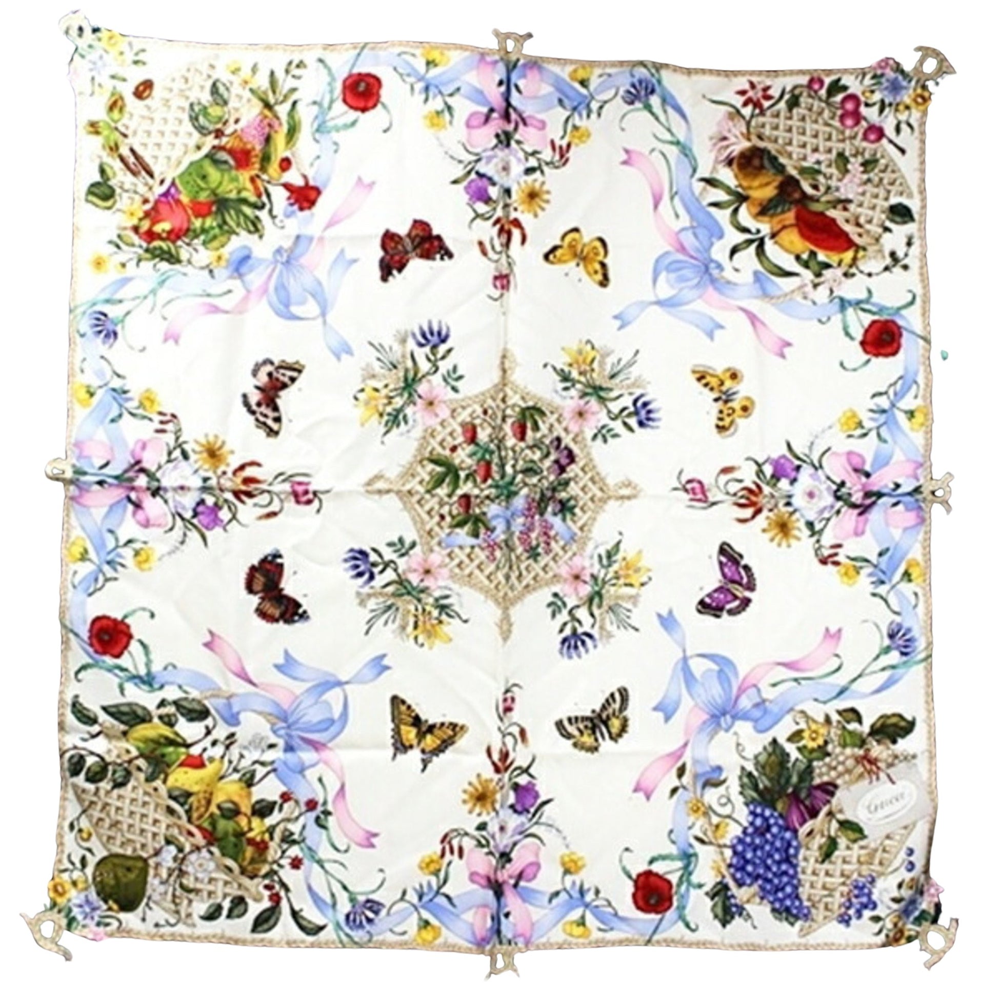 Gucci imprime Multicolour Silk Scarf 