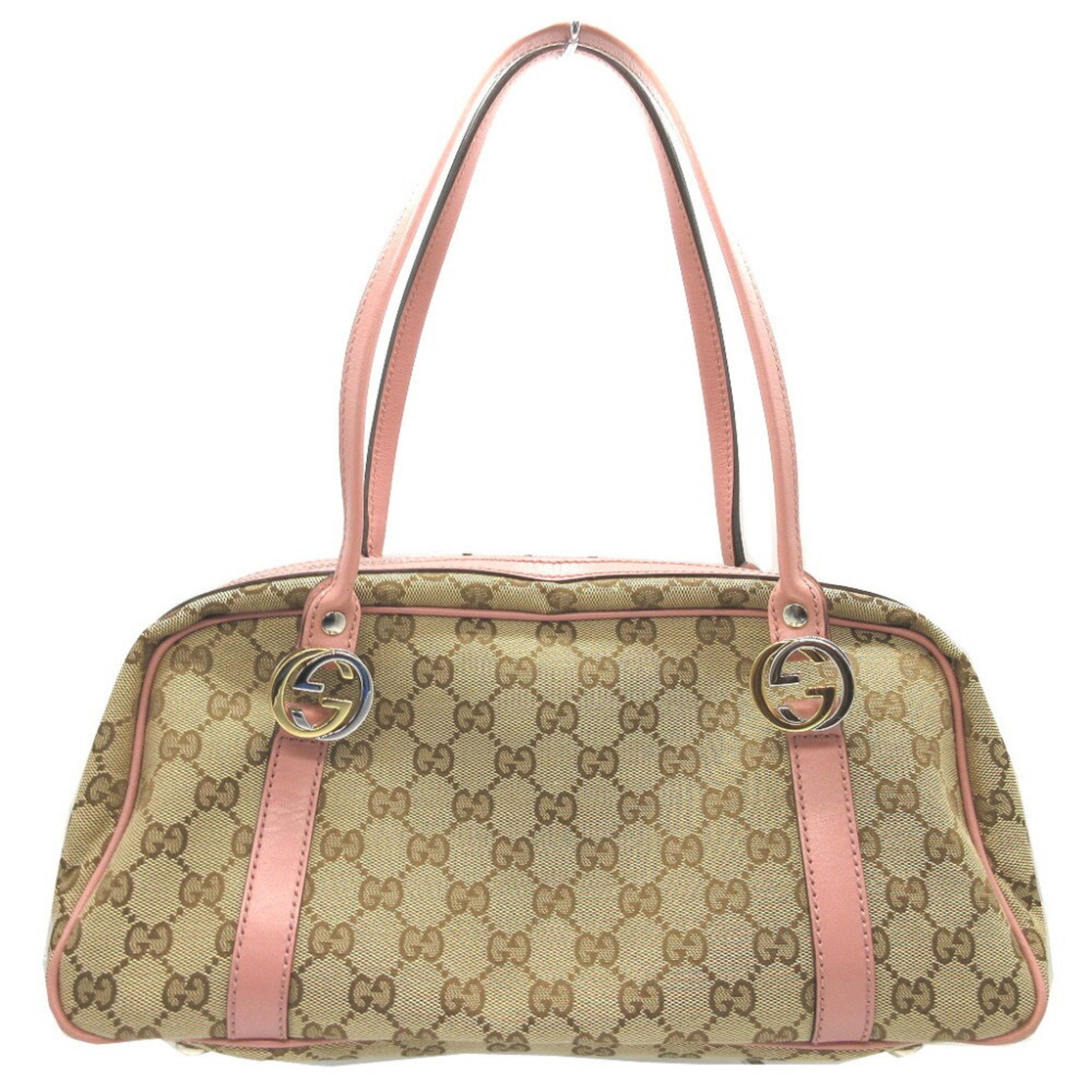 Gucci Locket Beige Canvas Tote Bag