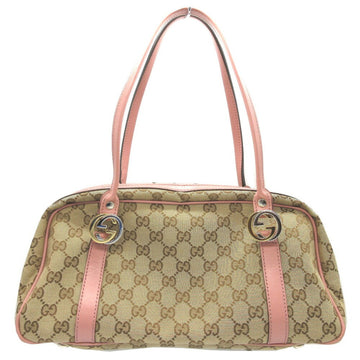 Gucci Locket Beige Canvas Tote Bag