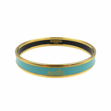 Hermès Émail Blue Gold Plated Bracelet 