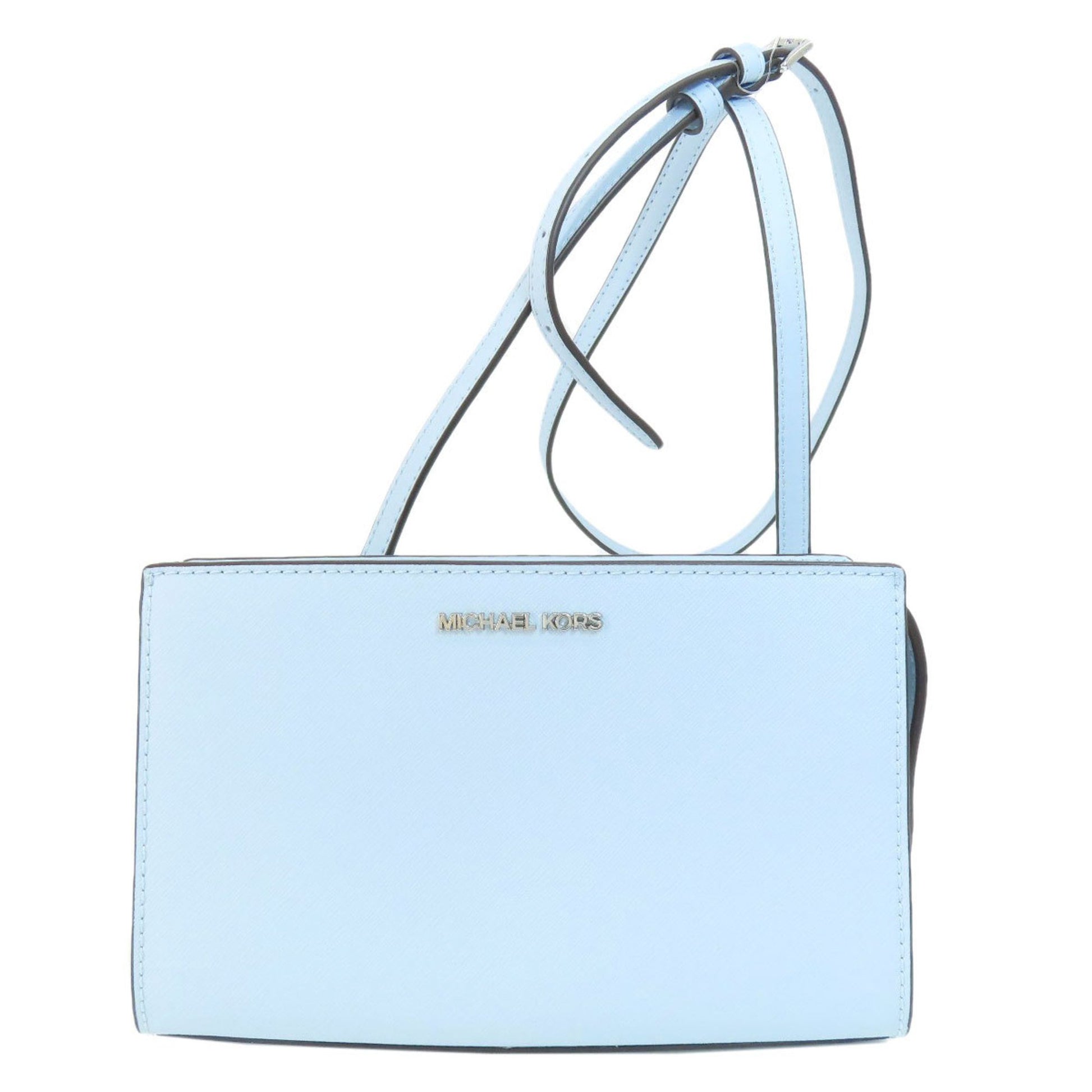 Michael Kors Sheila Blue Leather Shoulder Bag