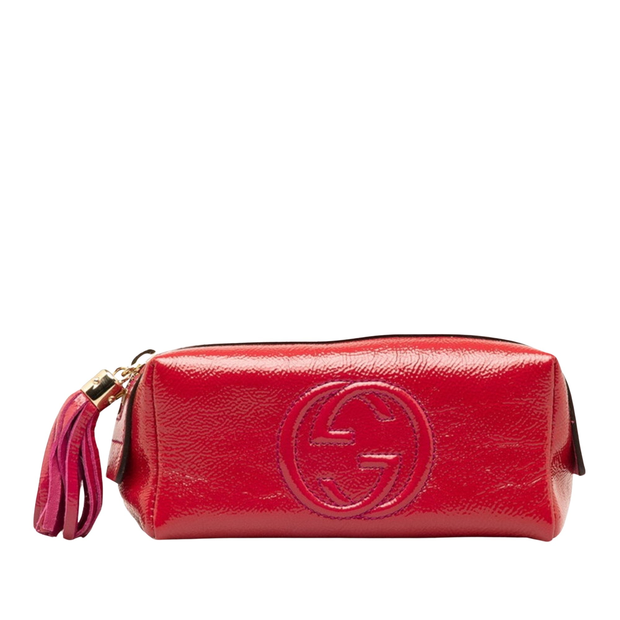 Gucci Soho Pink Patent Leather Clutch Bag