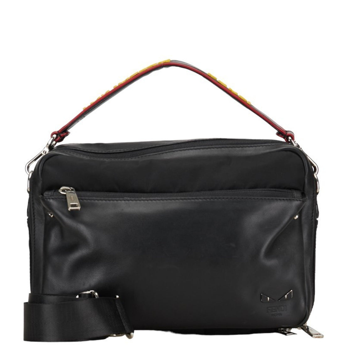 Fendi Monster Black Leather Handbag 