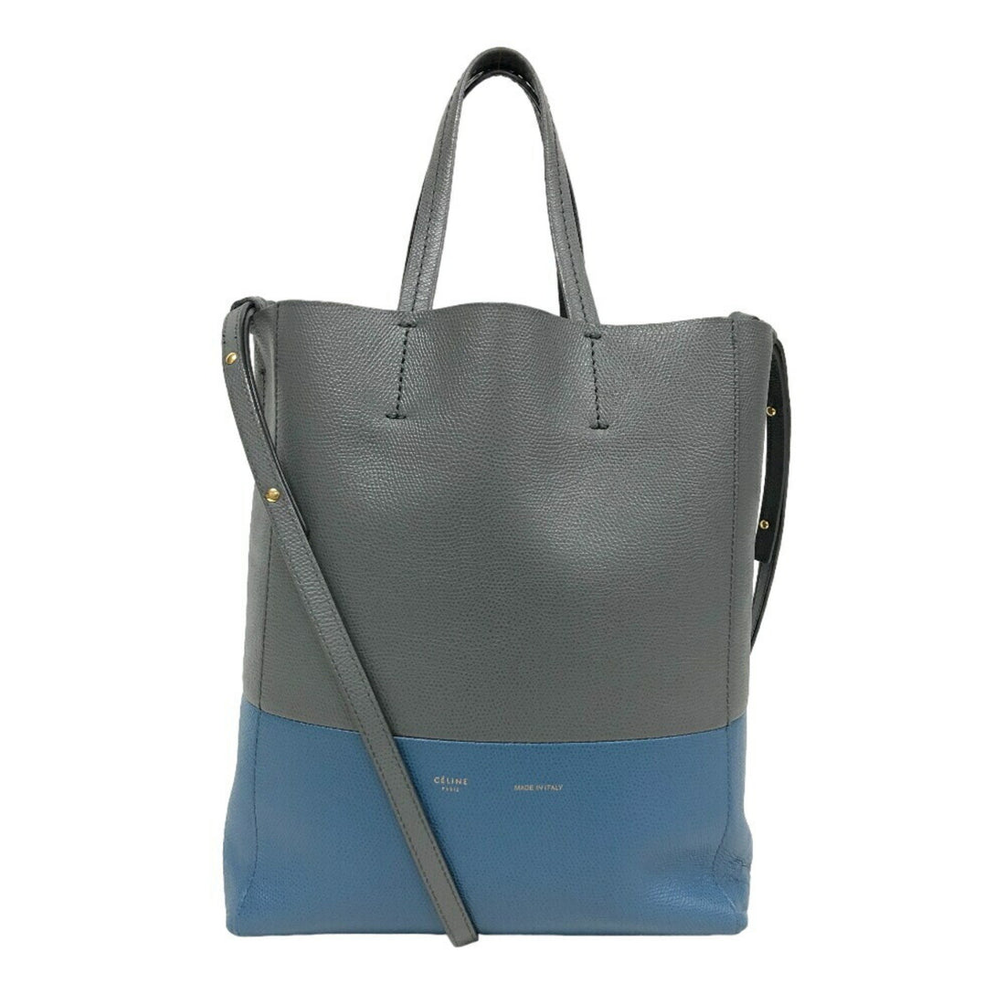 Céline Vertical Cabas Blue Leather Handbag 