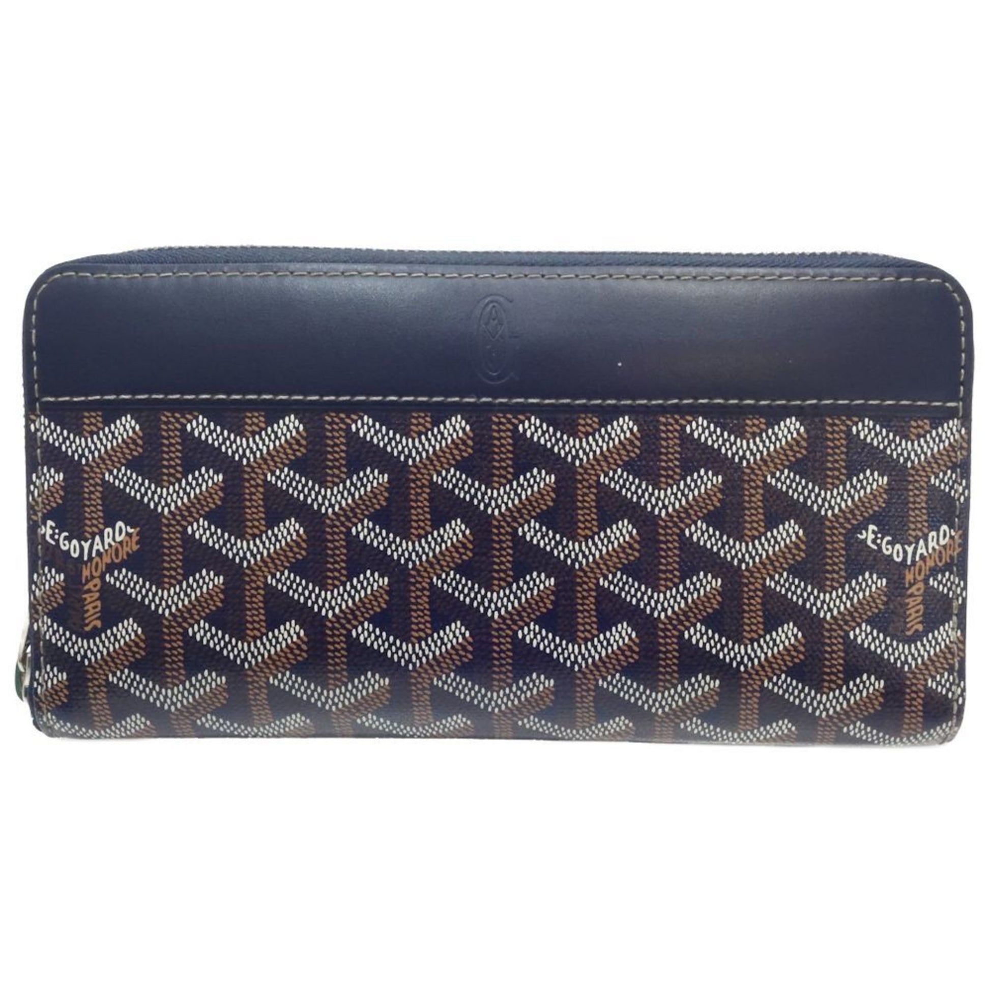 Goyard Matignon Navy Leather Wallet 