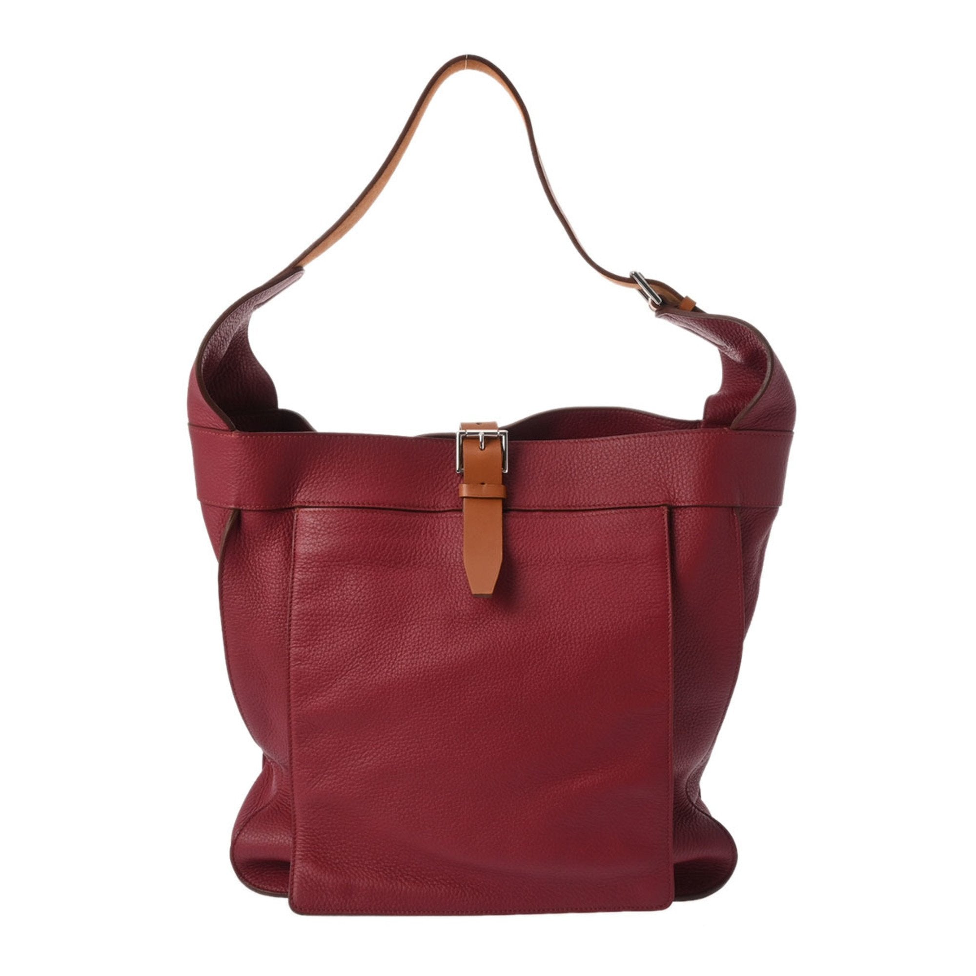 Hermès Marwari Burgundy Leather Shoulder Bag