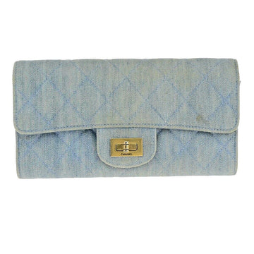 Chanel 2,55 Blue Denim - Jeans Wallet 