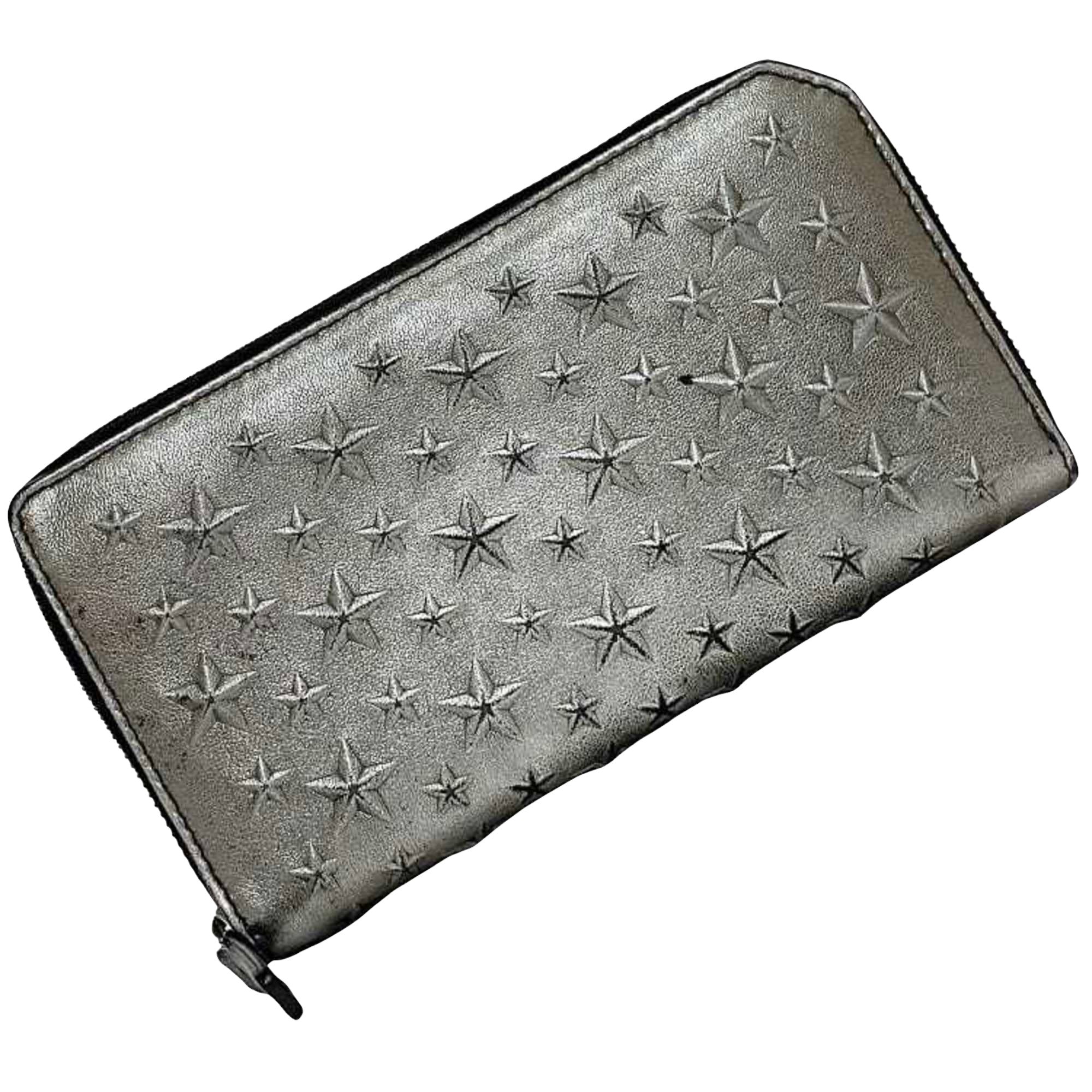 Jimmy Choo Star Silver Leather Wallet 