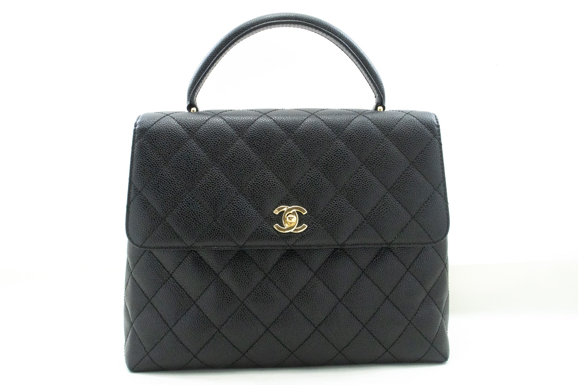 Chanel Kelly Black Leather Handbag 