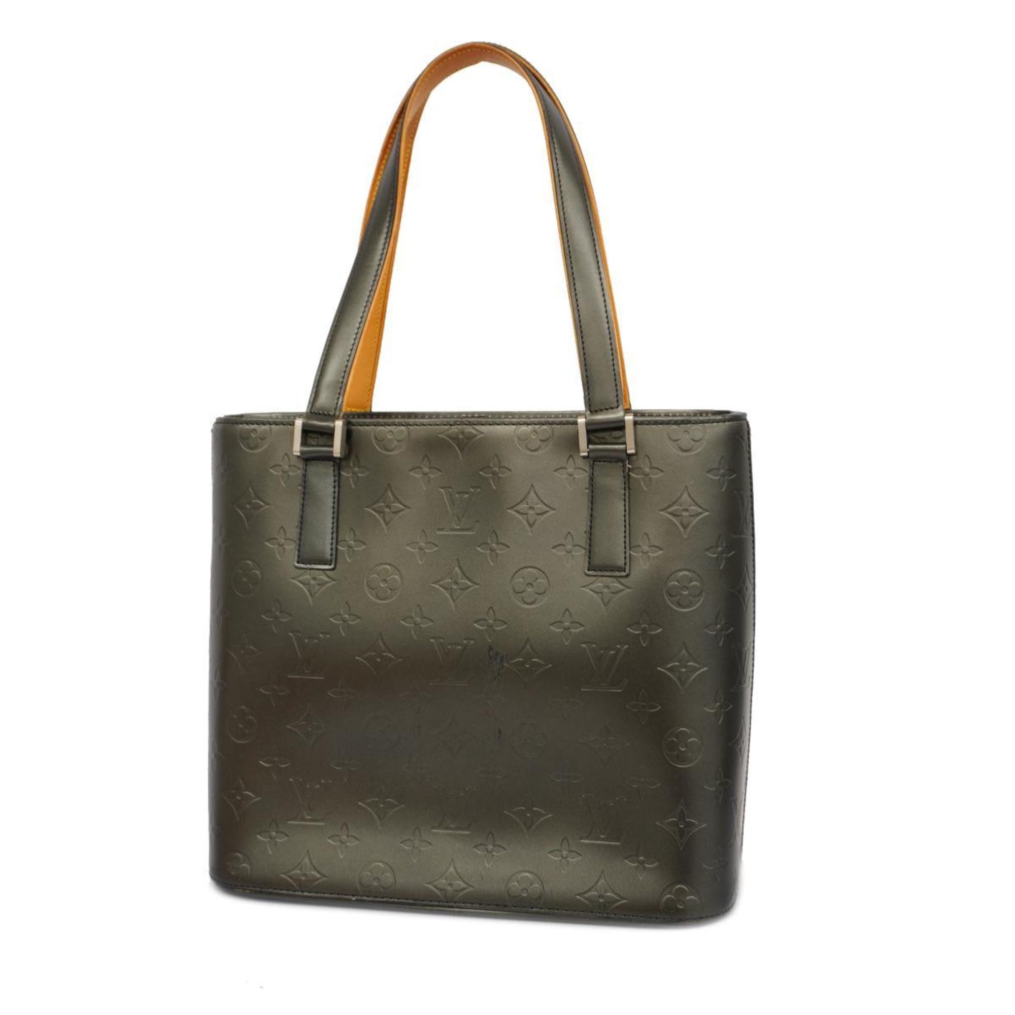 Louis Vuitton Stockton Grey Patent Leather Tote Bag