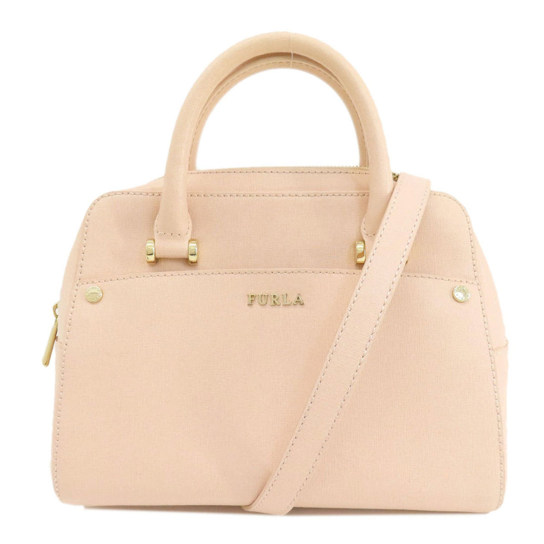 Furla Pink Canvas Handbag 