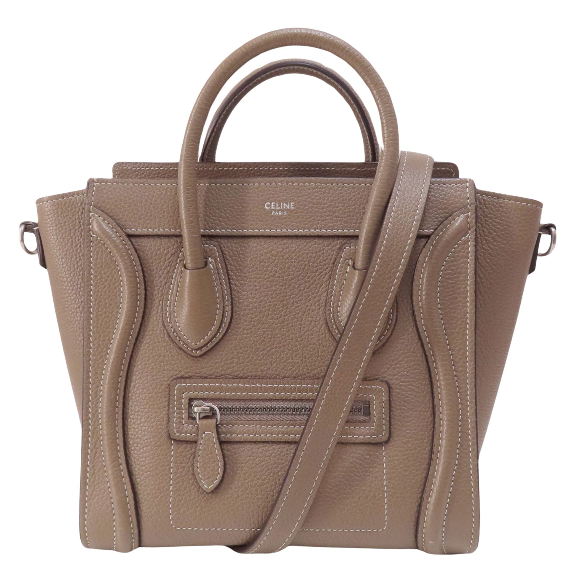 Céline Luggage Brown Leather Handbag 