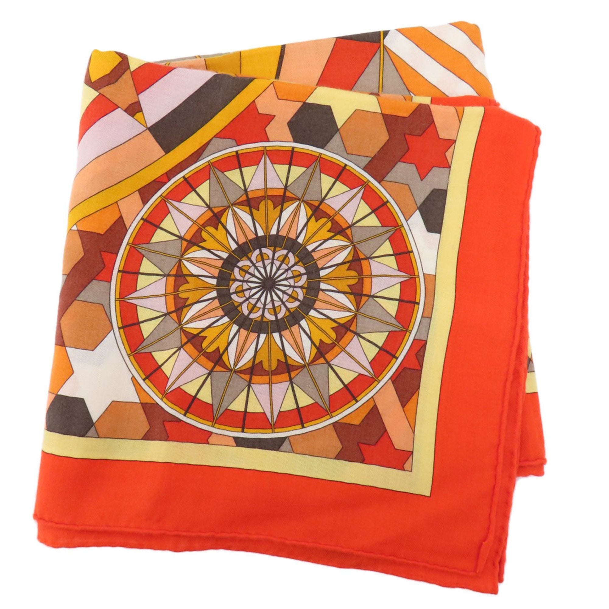 Hermès Carré Orange Silk Scarf 